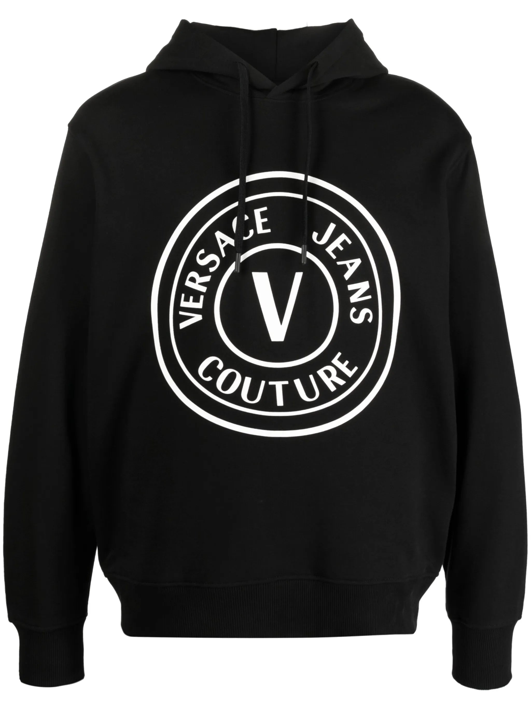 logo-print cotton hoodie