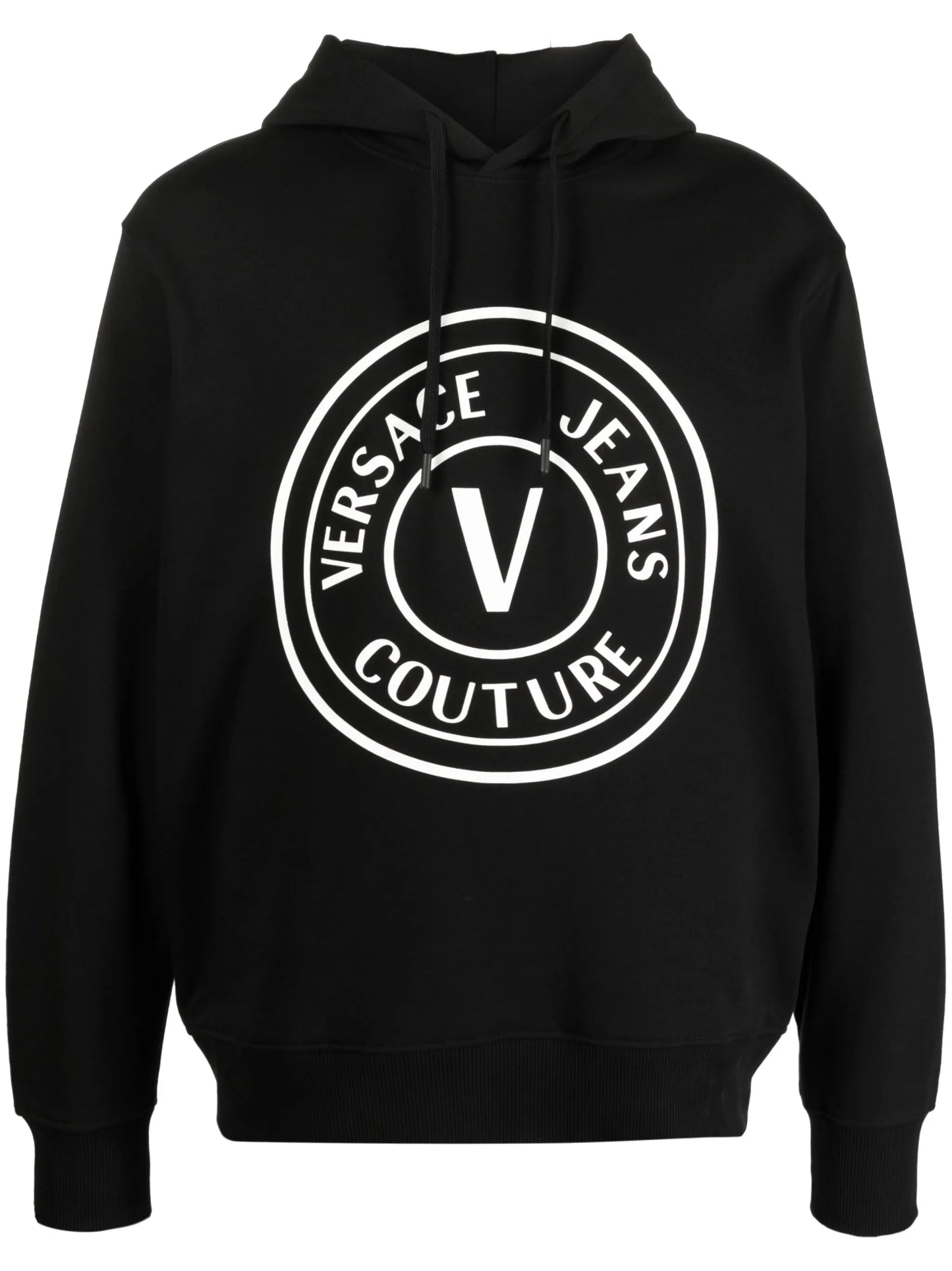 logo-print cotton hoodie