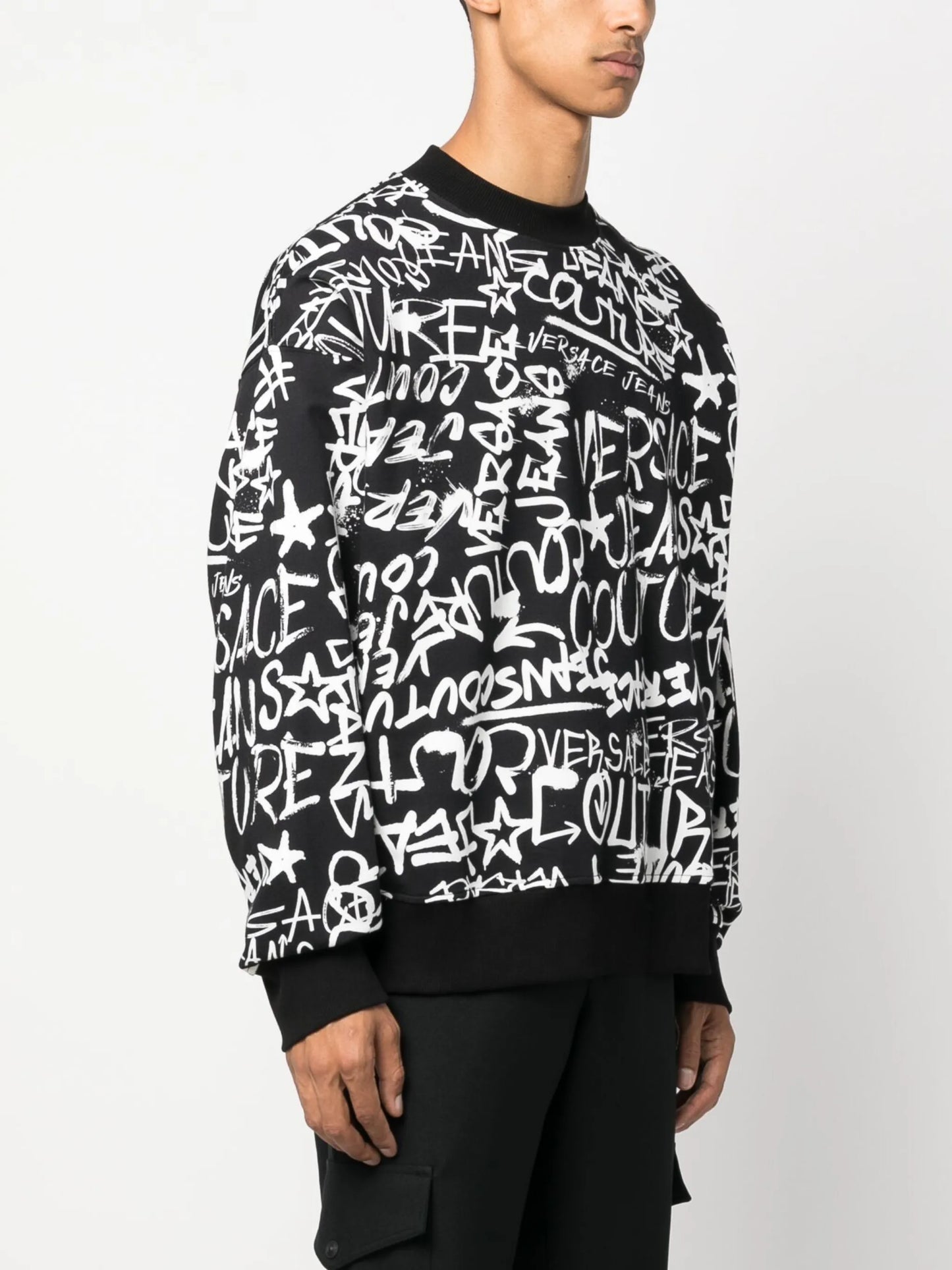 graffiti-style print sweatshirt