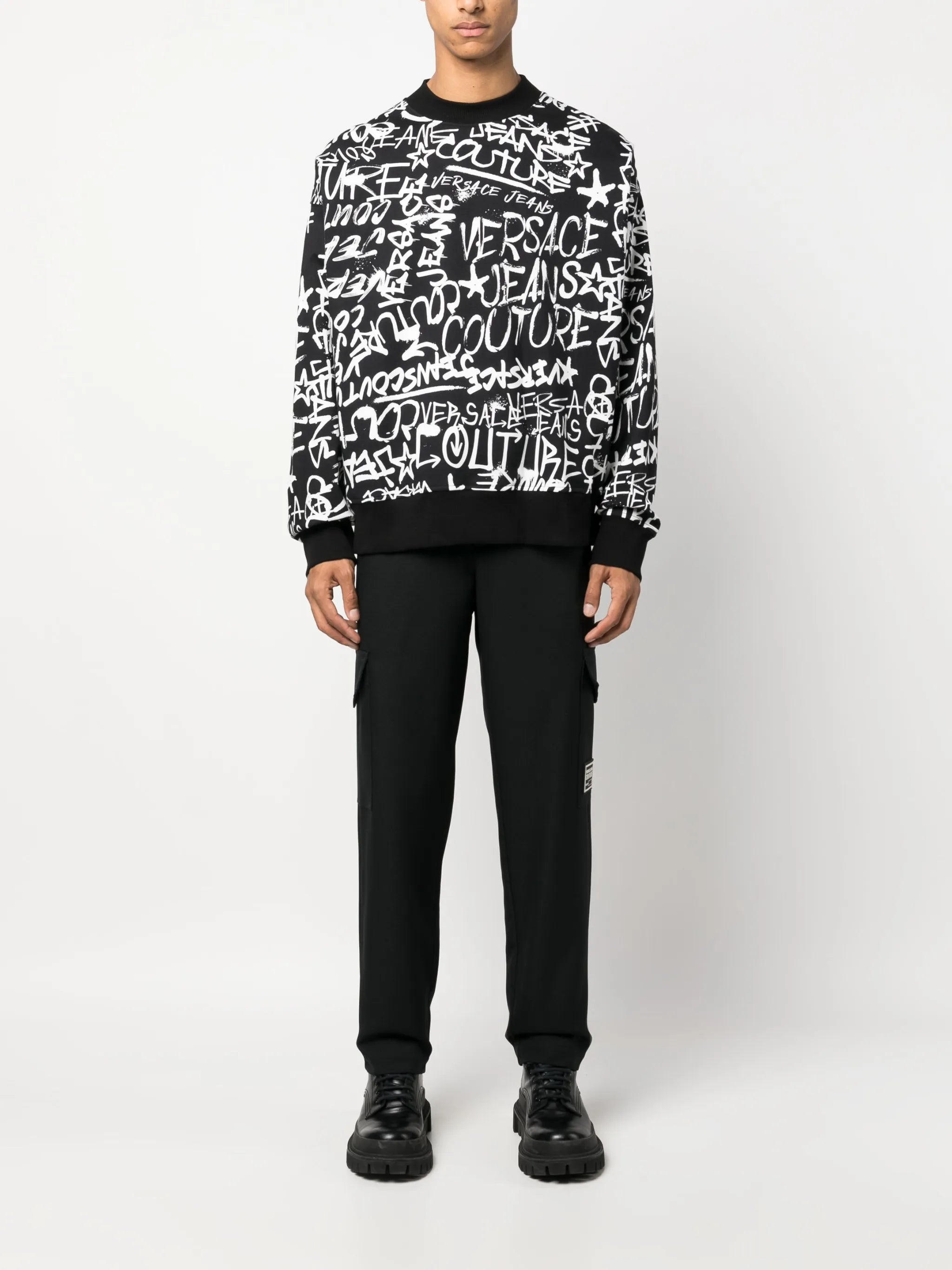 graffiti-style print sweatshirt