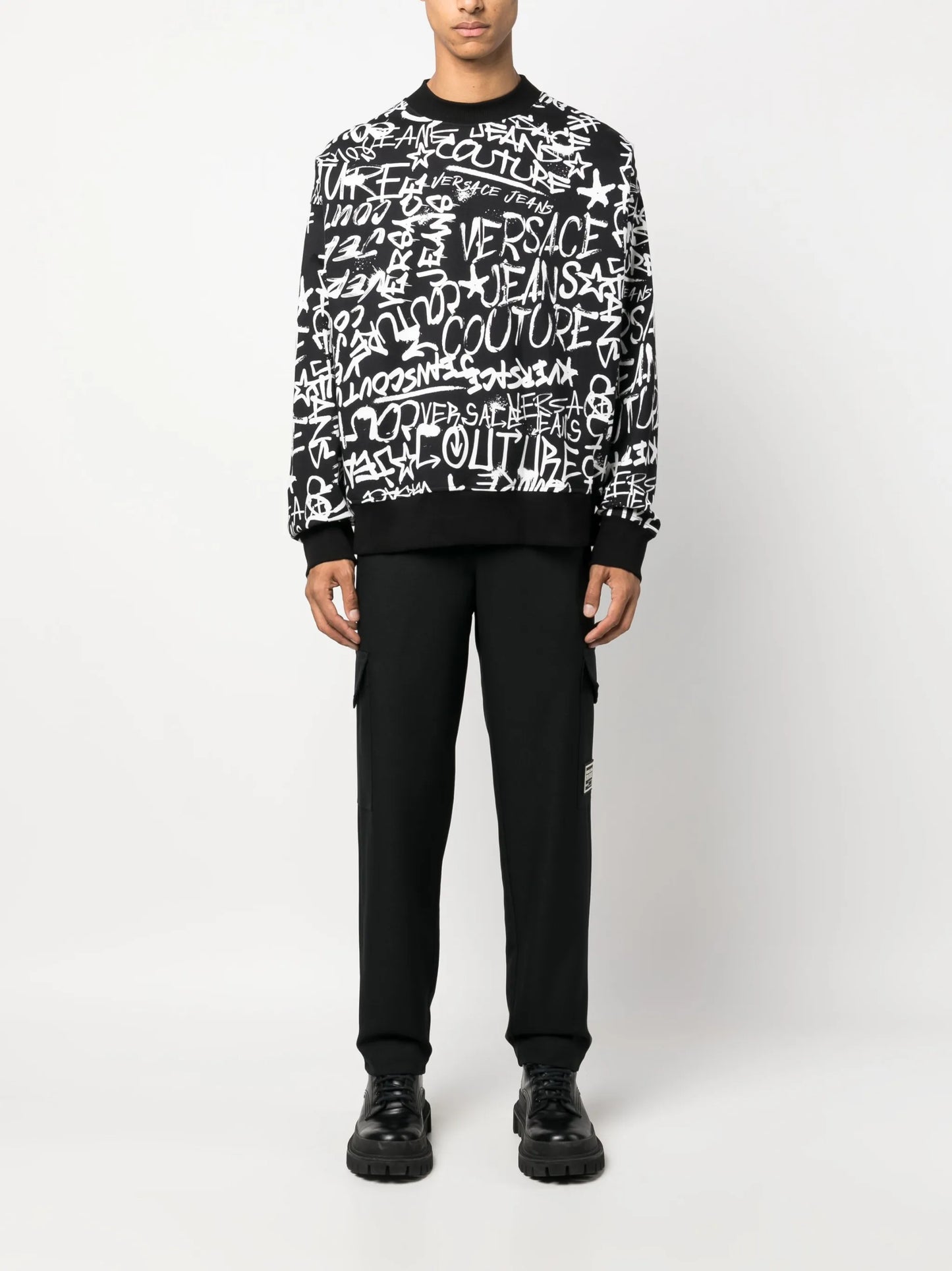 graffiti-style print sweatshirt