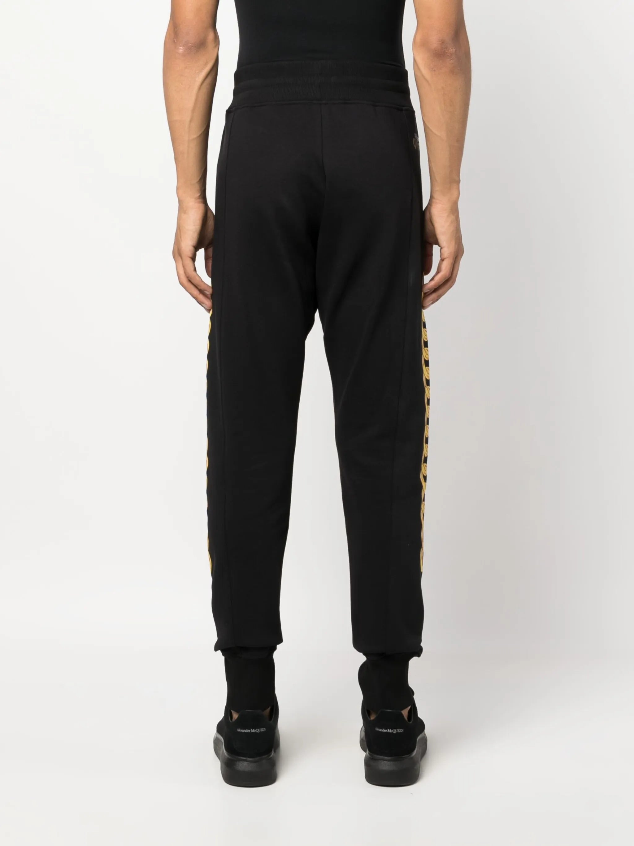 chain-print track pants