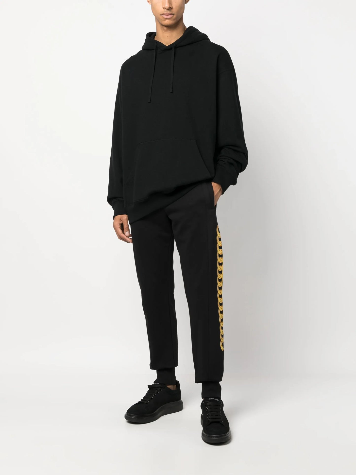 chain-print track pants