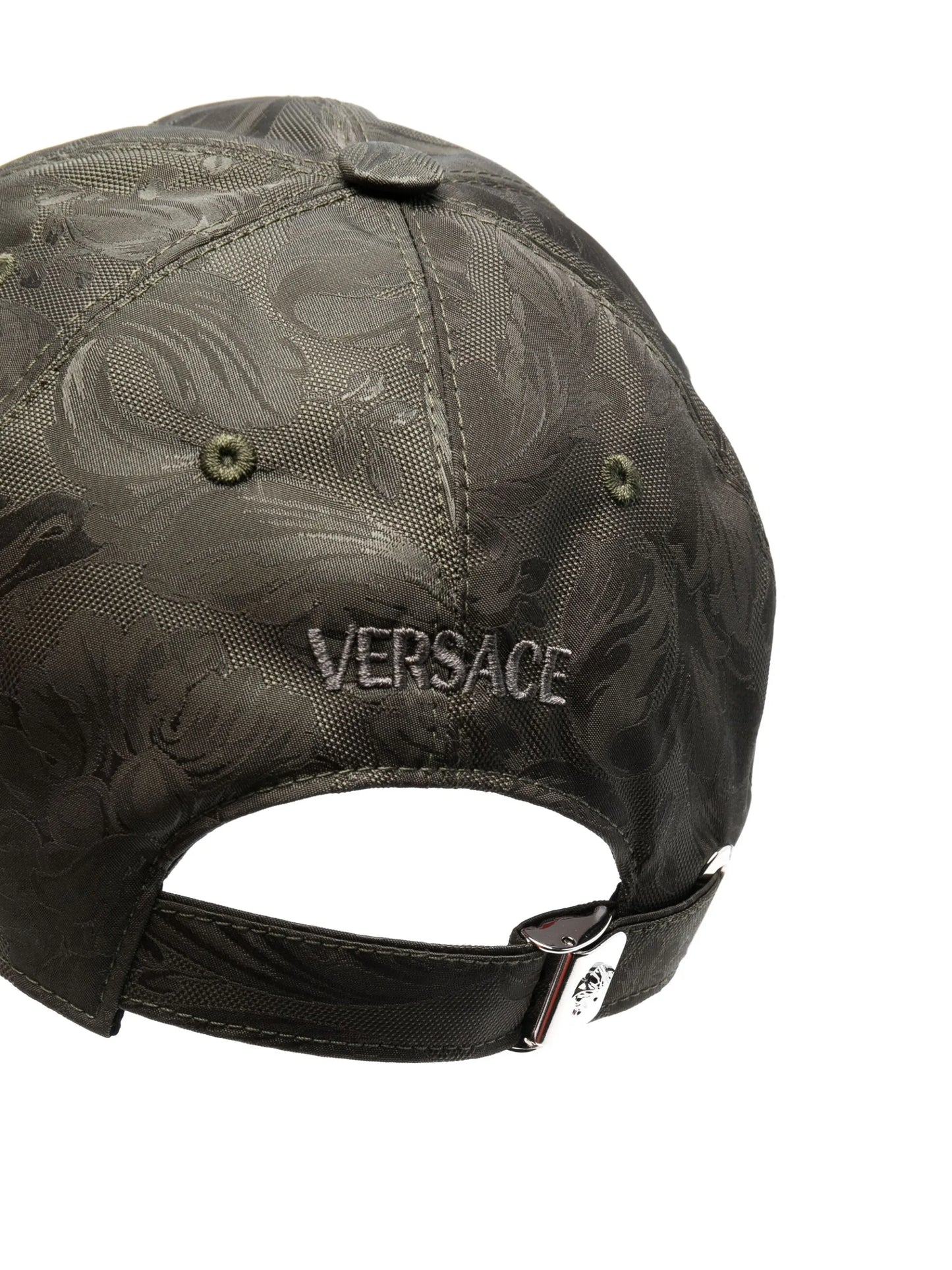 paisley-print embroidered-logo baseball cap
