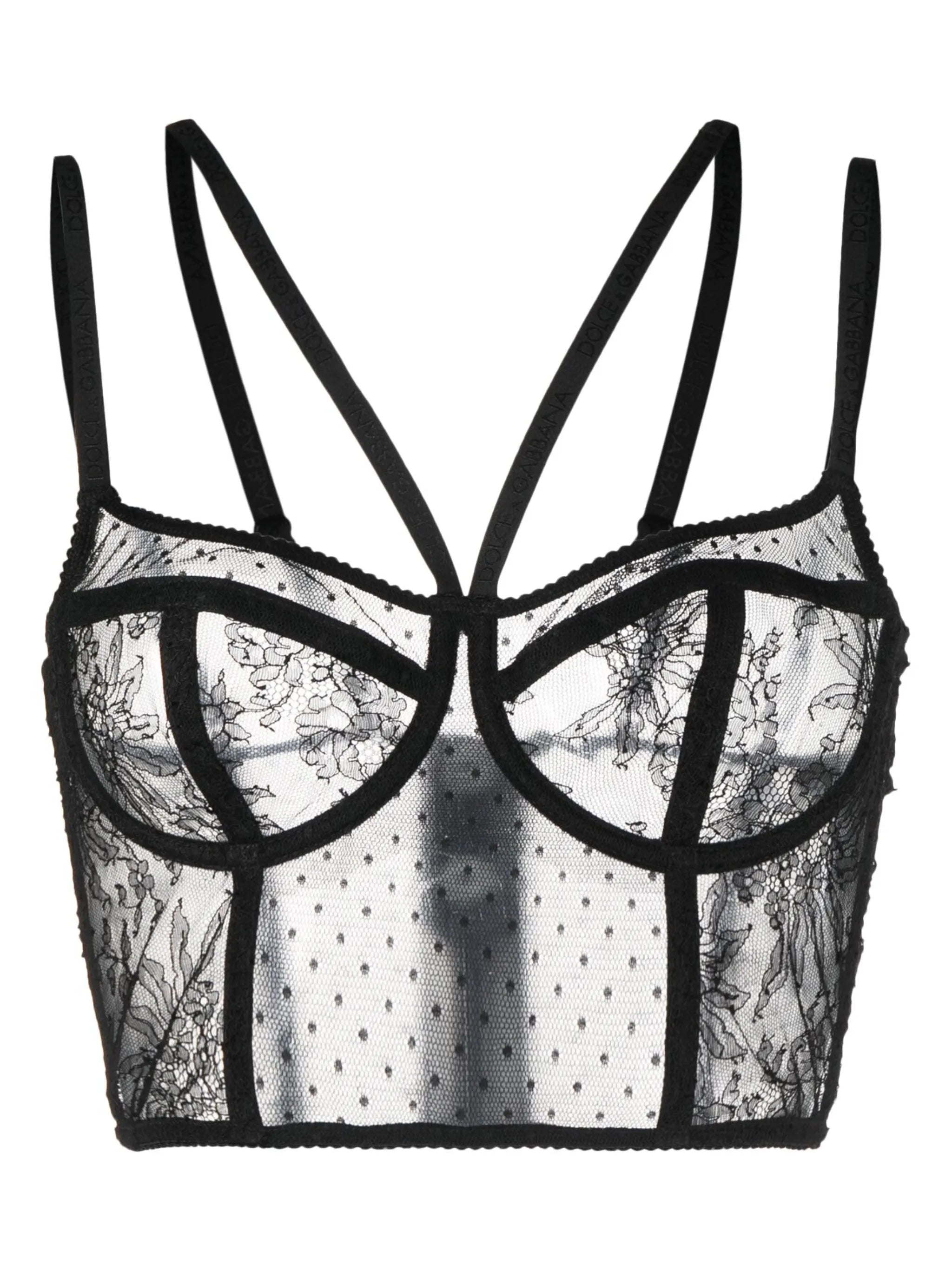 semi-sheered balconette bra