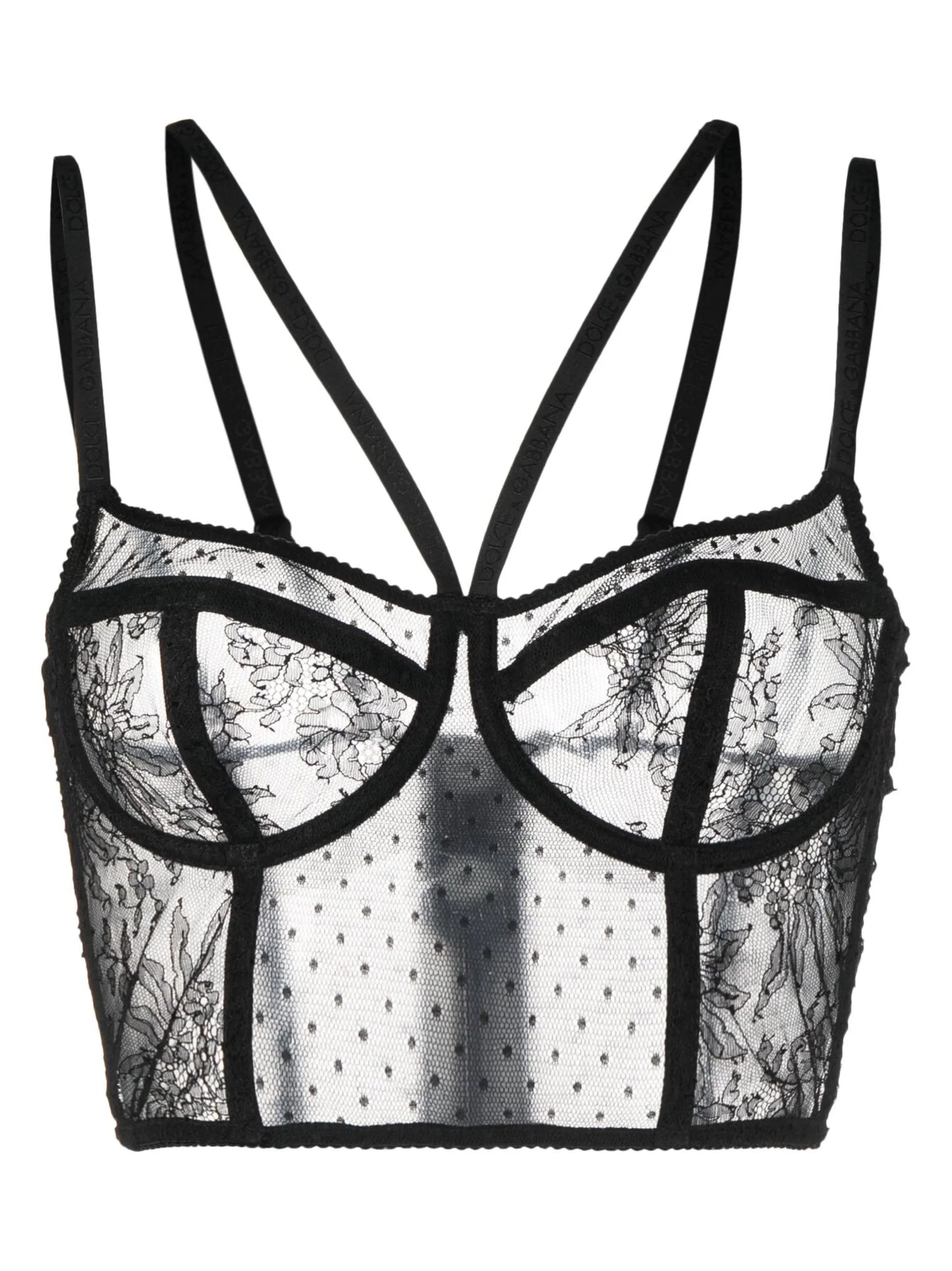 semi-sheered balconette bra