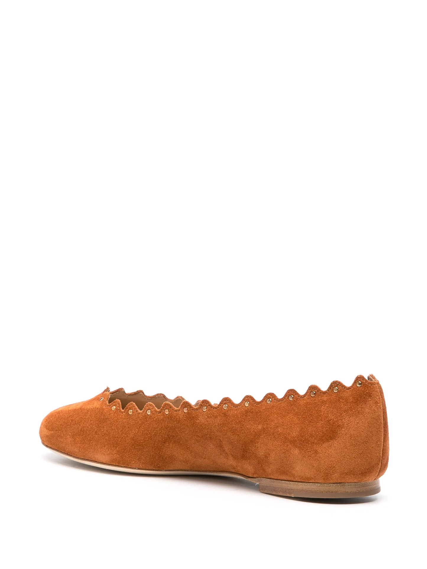 Lauren stud-detailed ballerina shoes