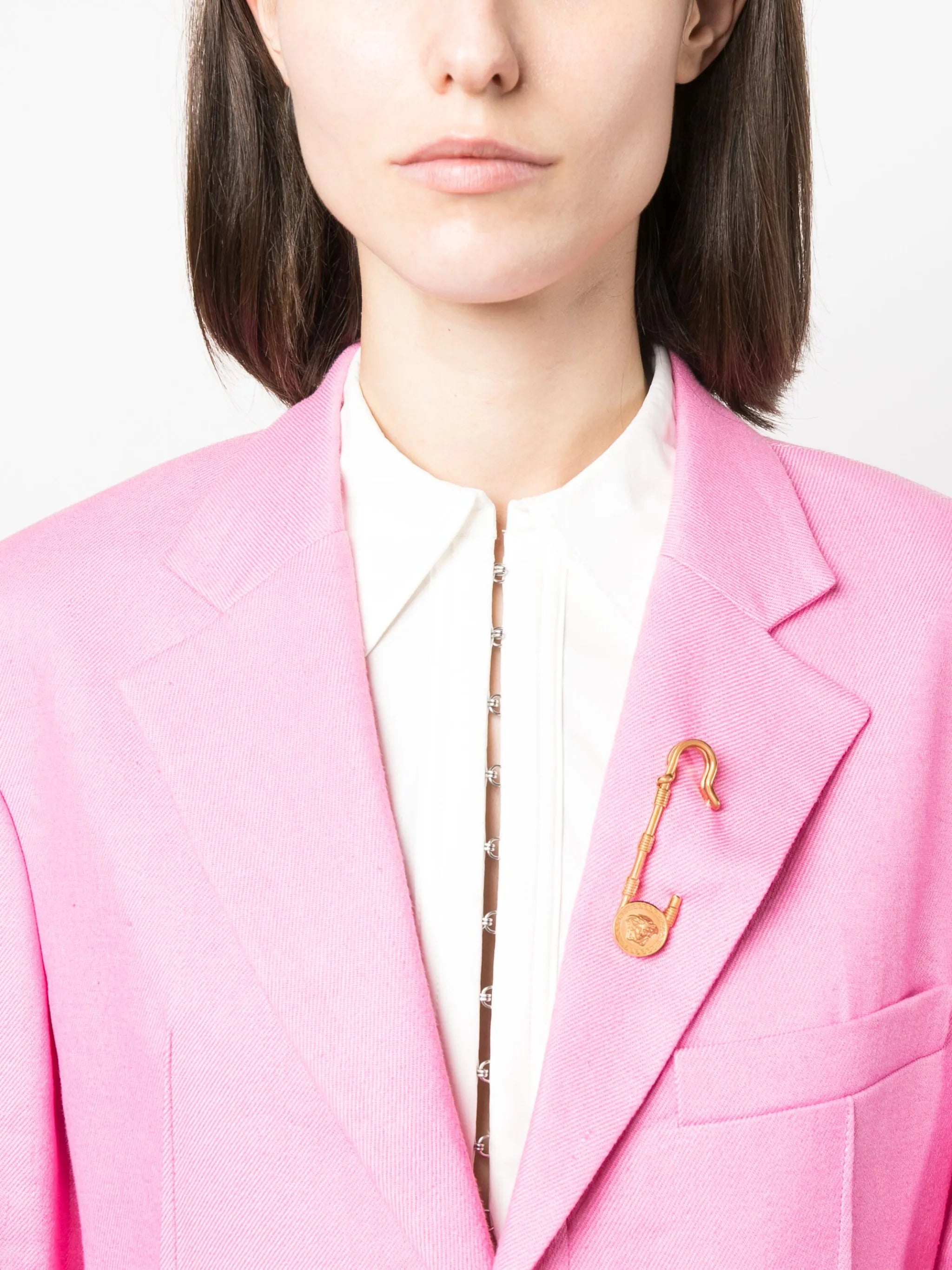 Safety-Pin Medusa brooch