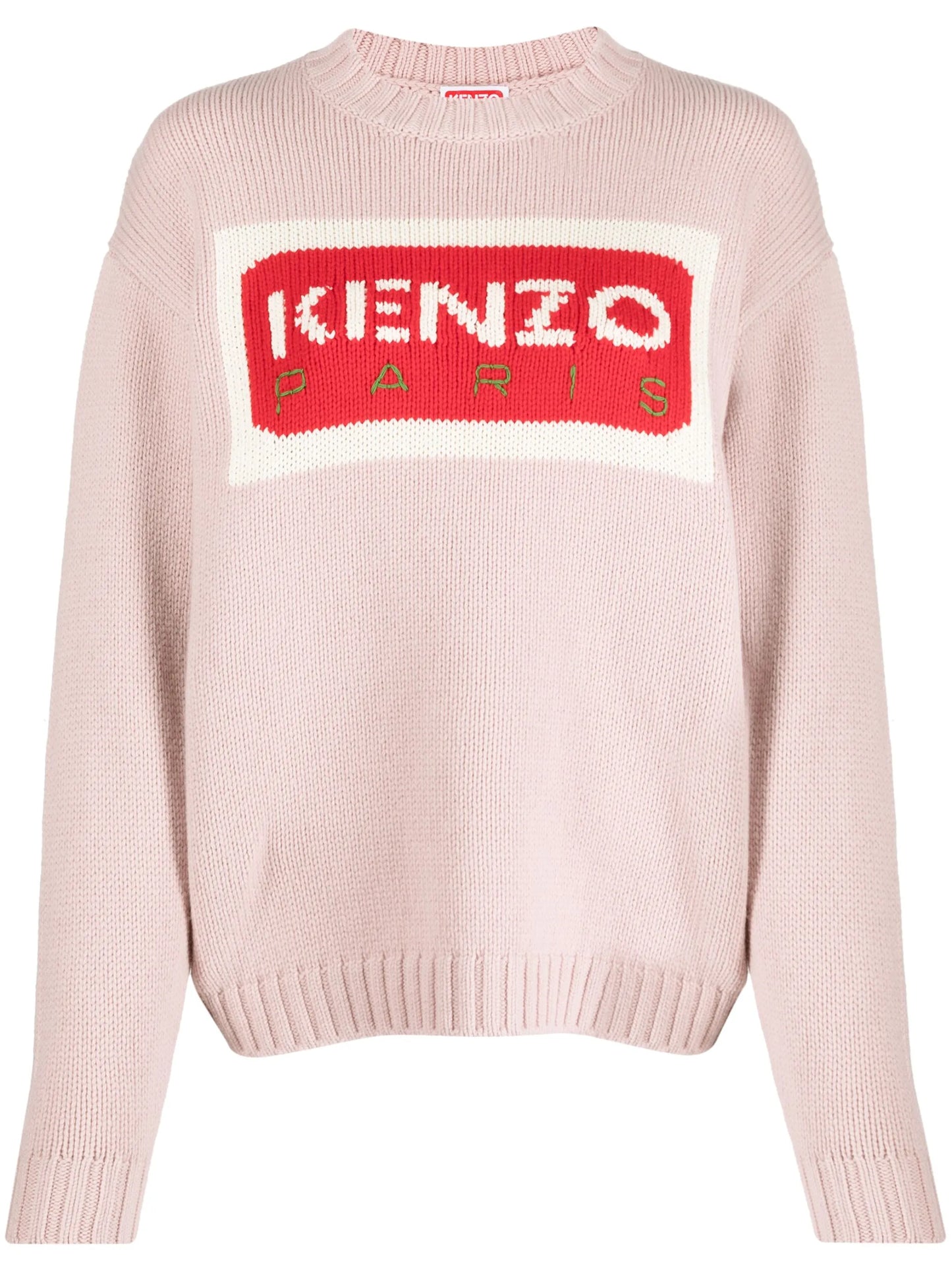 Paris logo-intarsia jumper