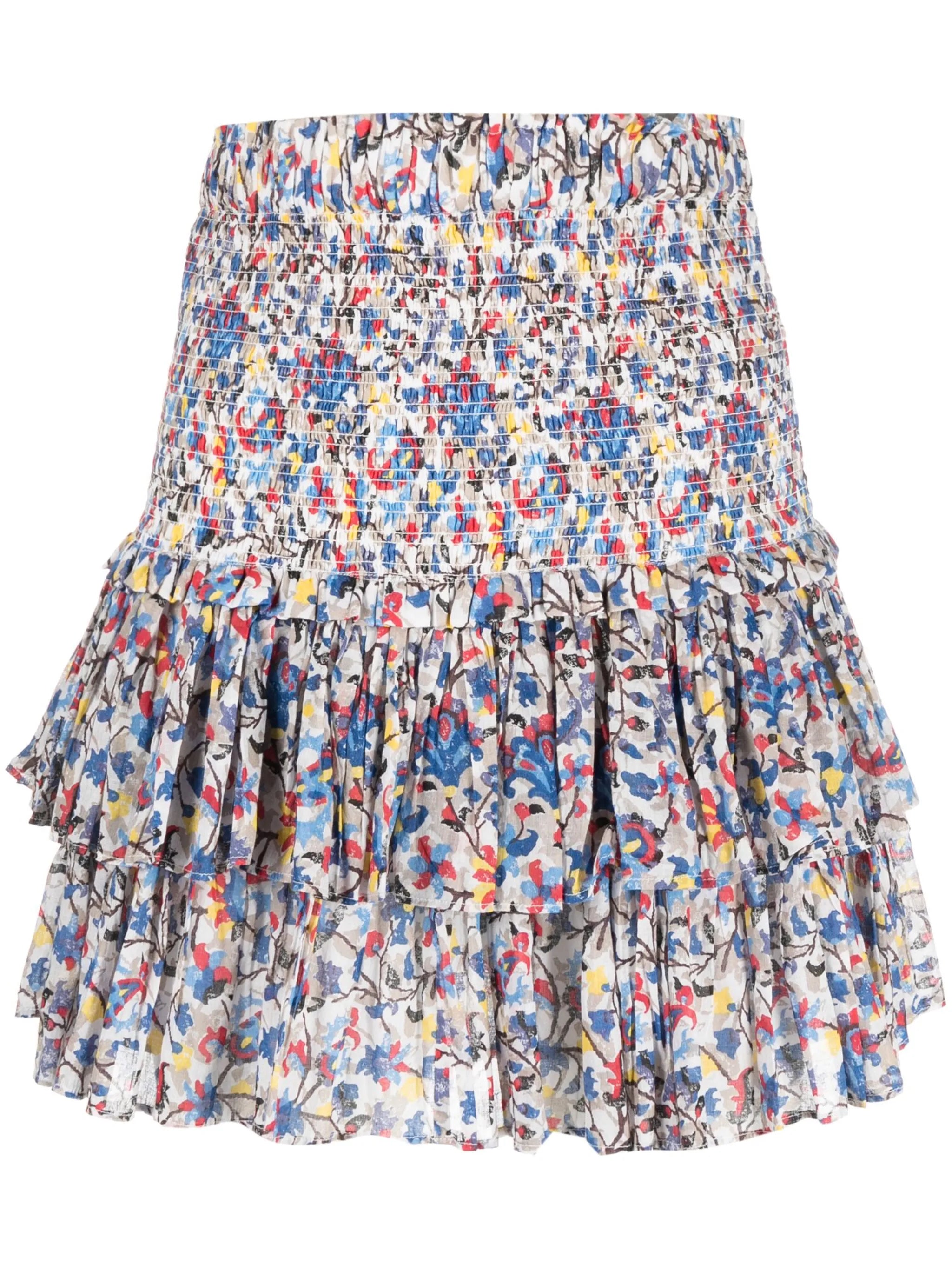 Naomi floral-print cotton skirt