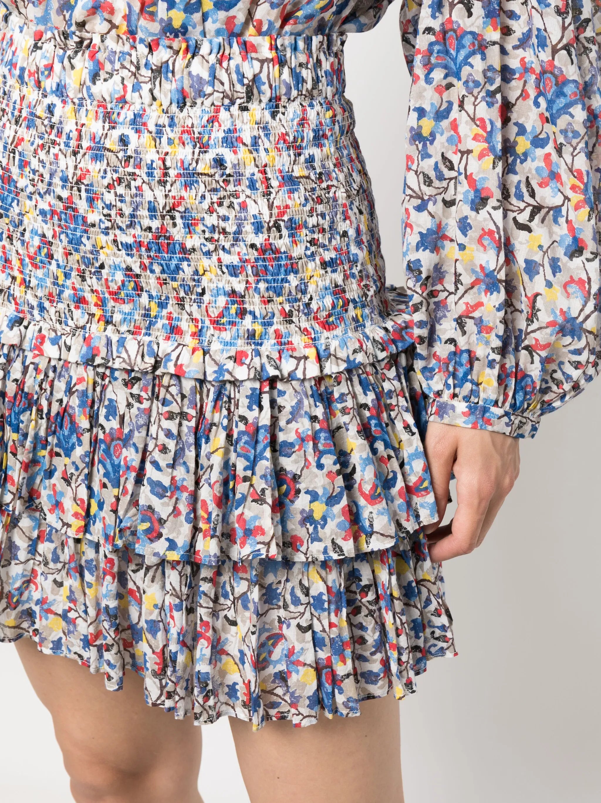 Naomi floral-print cotton skirt
