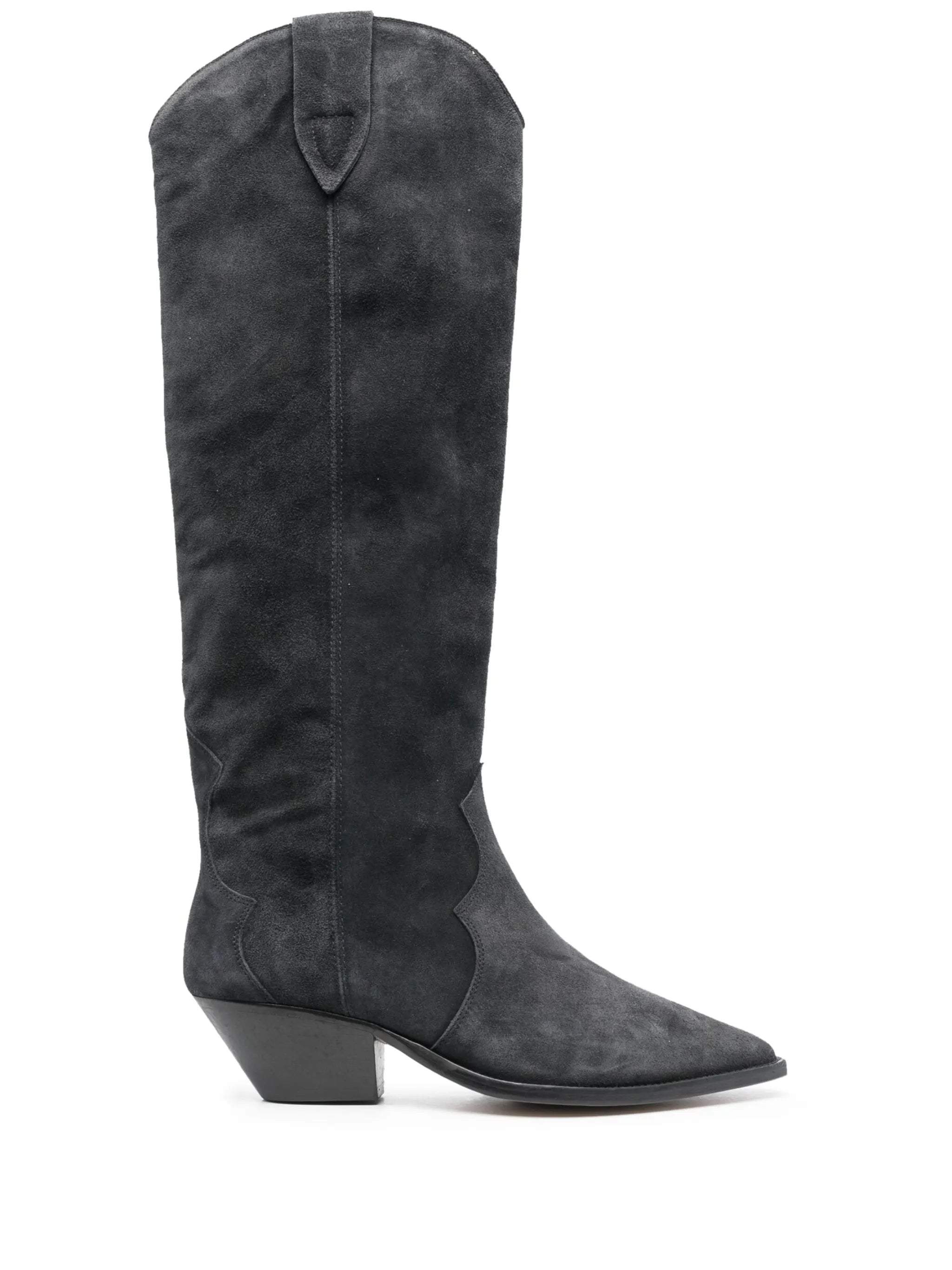 Denvee 50mm suede knee-high boots