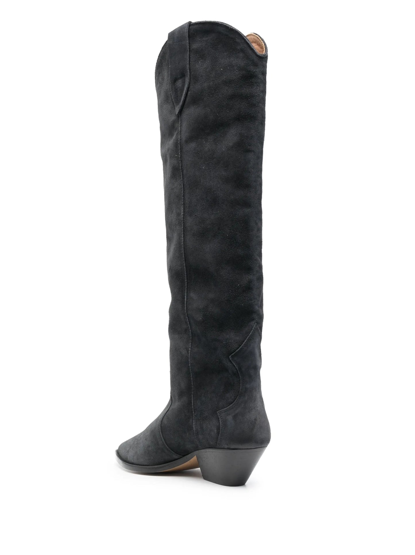 Denvee 50mm suede knee-high boots