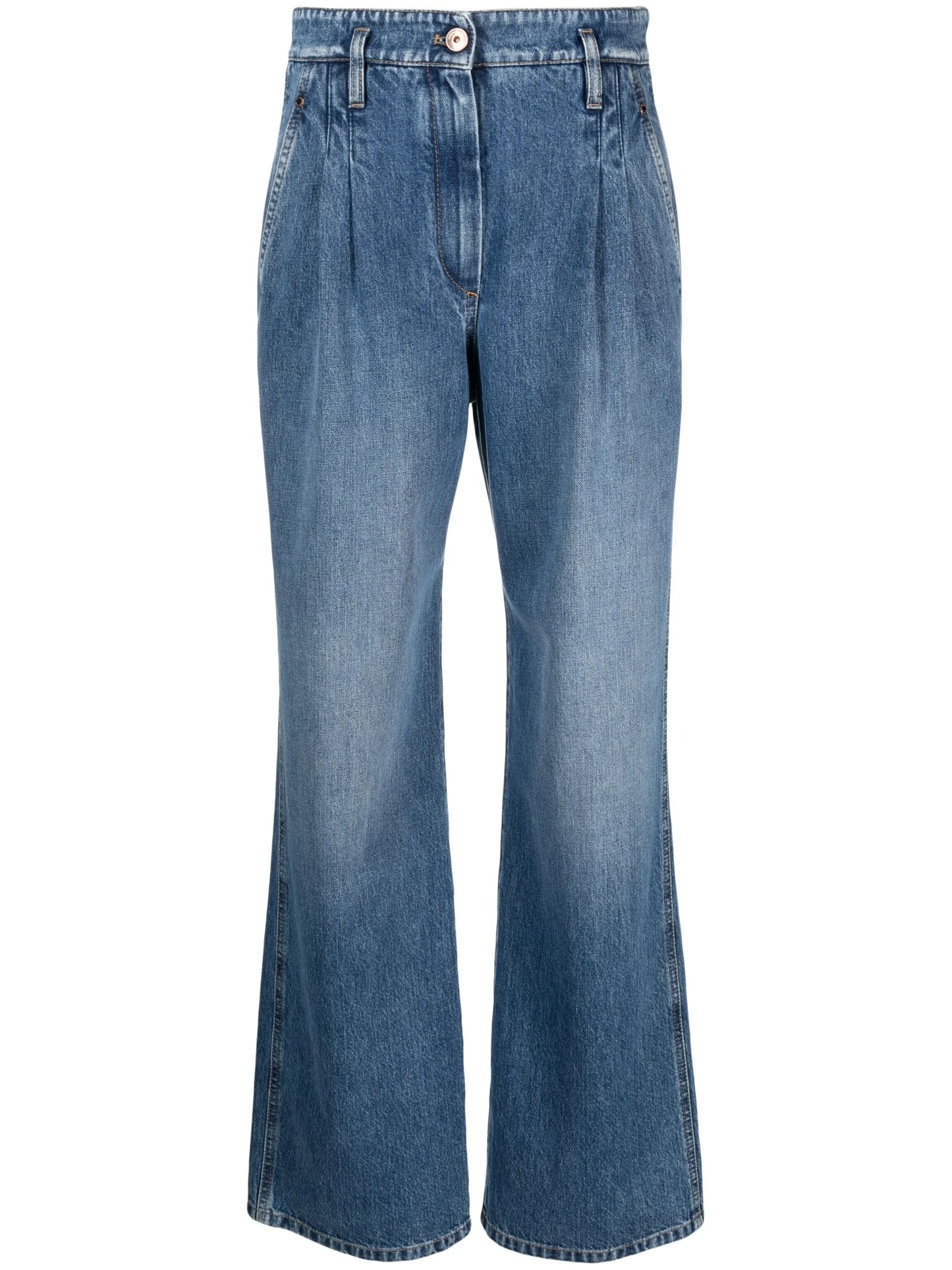 high-waist wide-leg jeans
