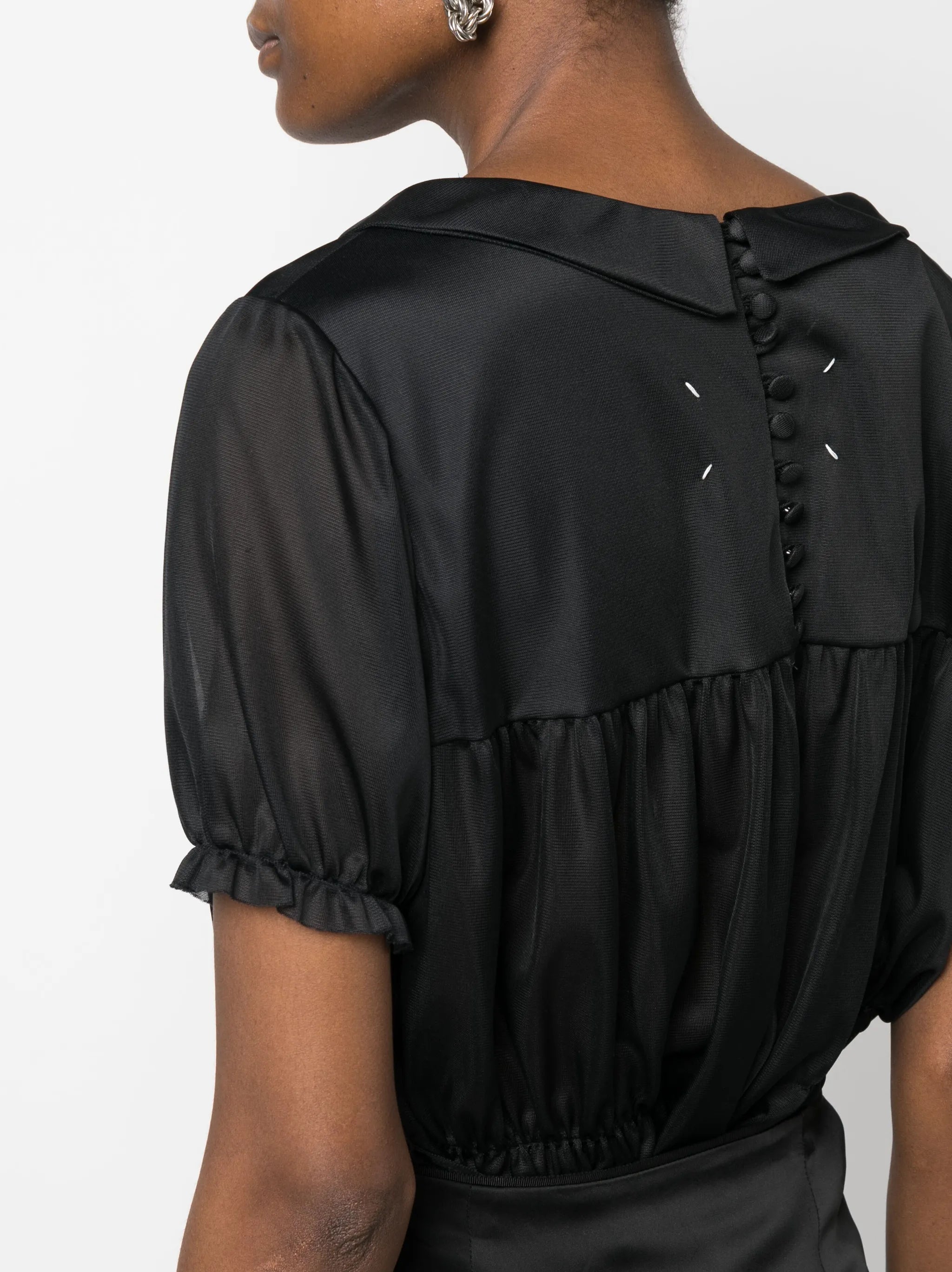 four-stitch ruched bodysuit