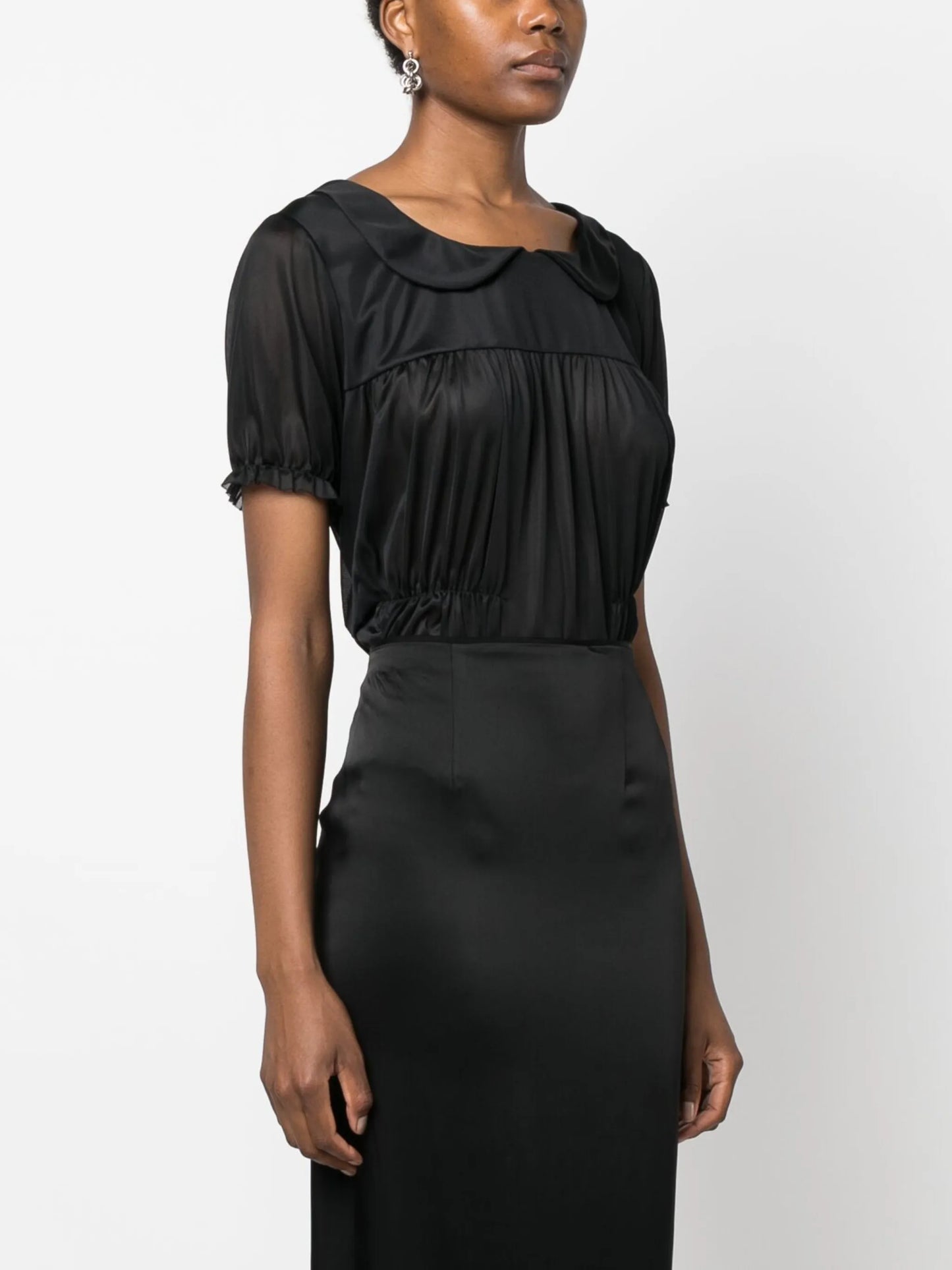 four-stitch ruched bodysuit