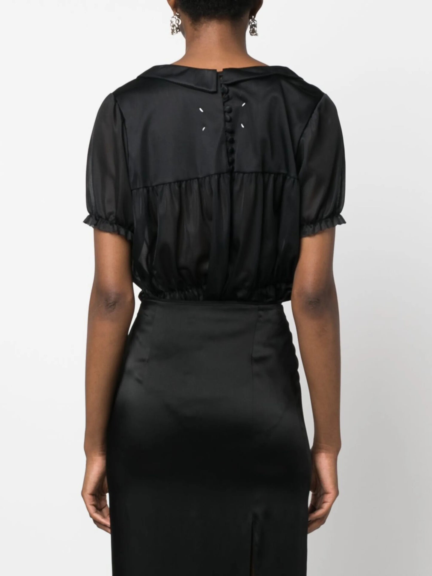 four-stitch ruched bodysuit