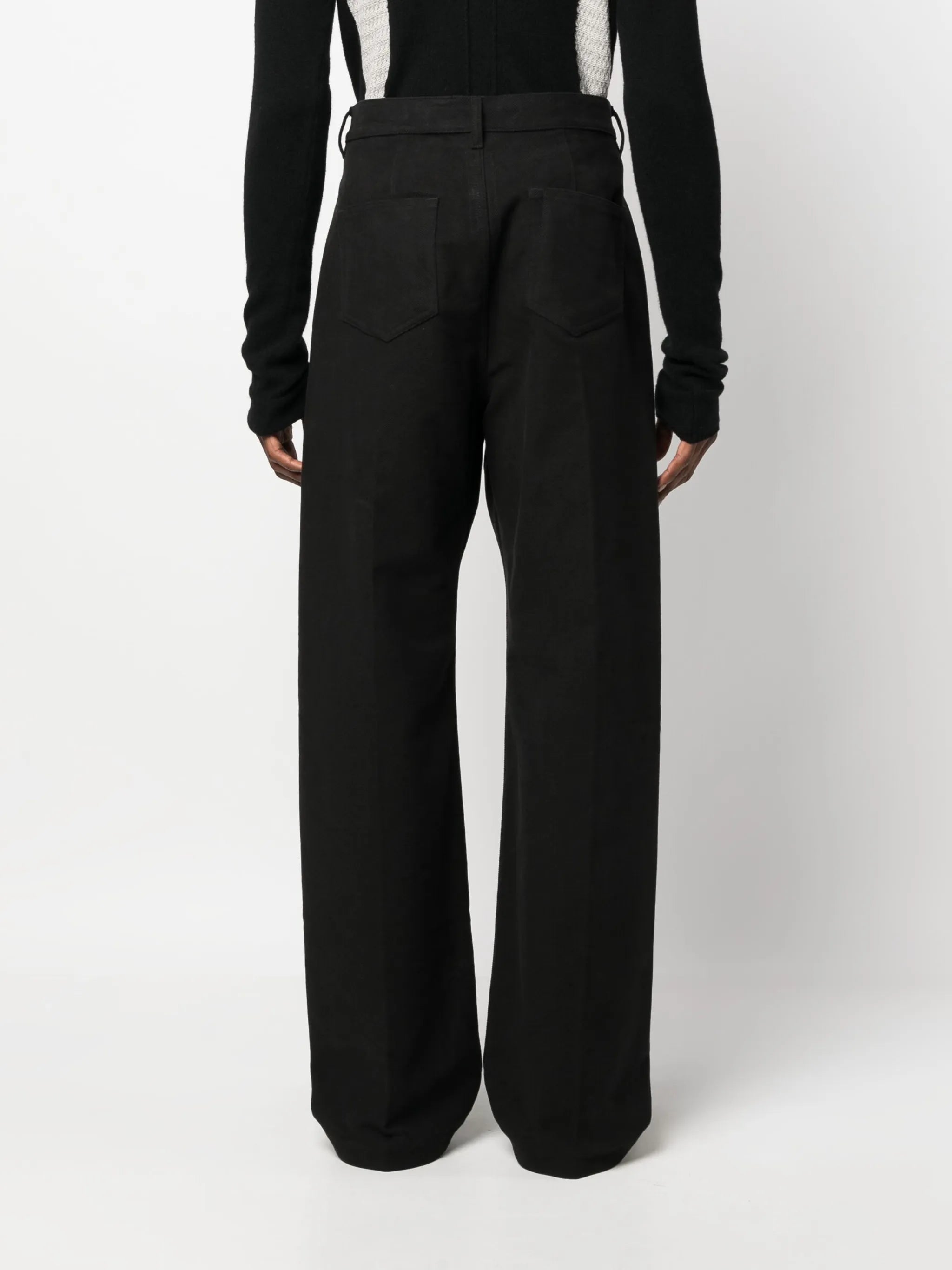 high-waisted wide-leg jeans
