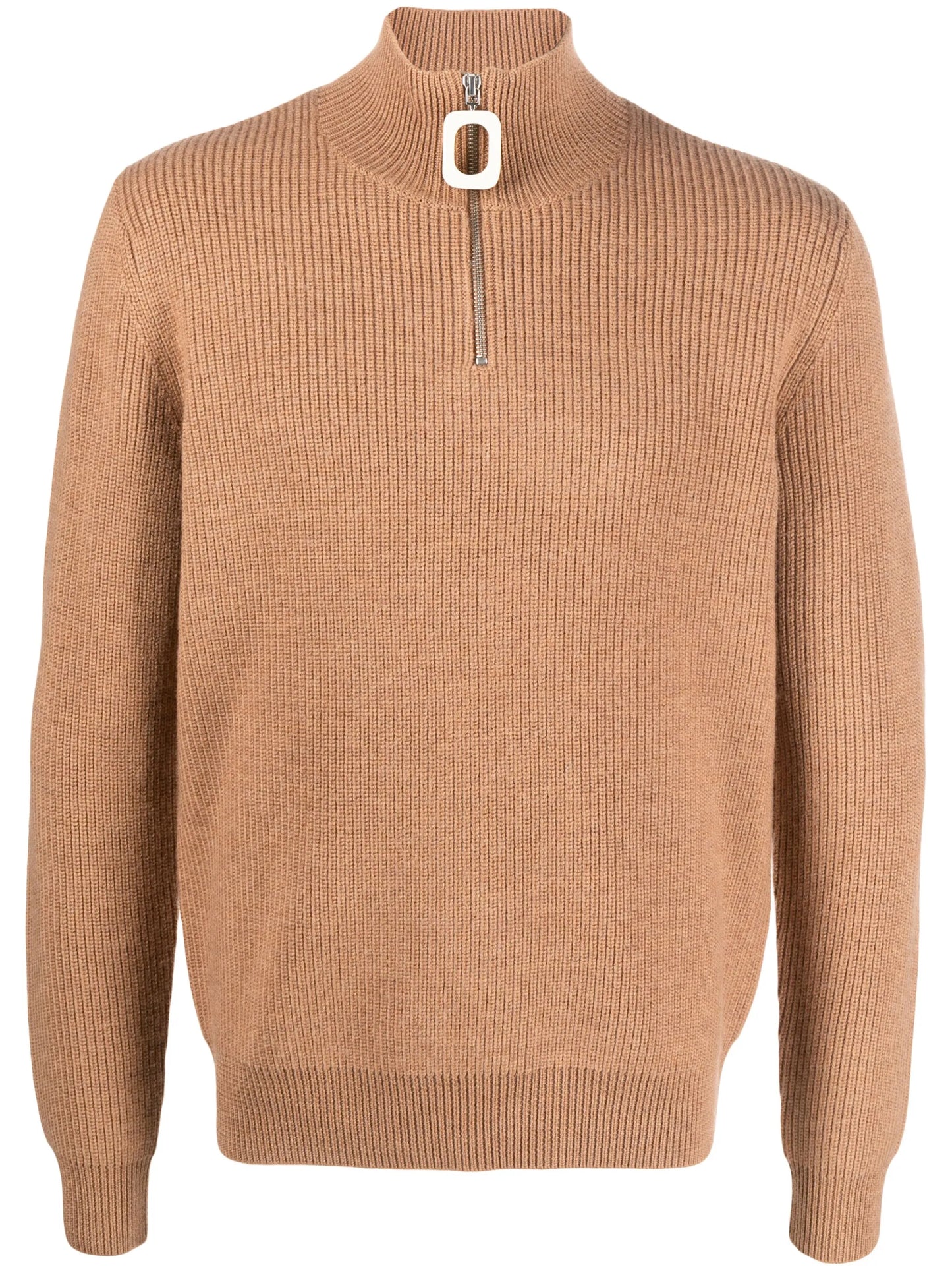 Puller half-zip ribbed jumper