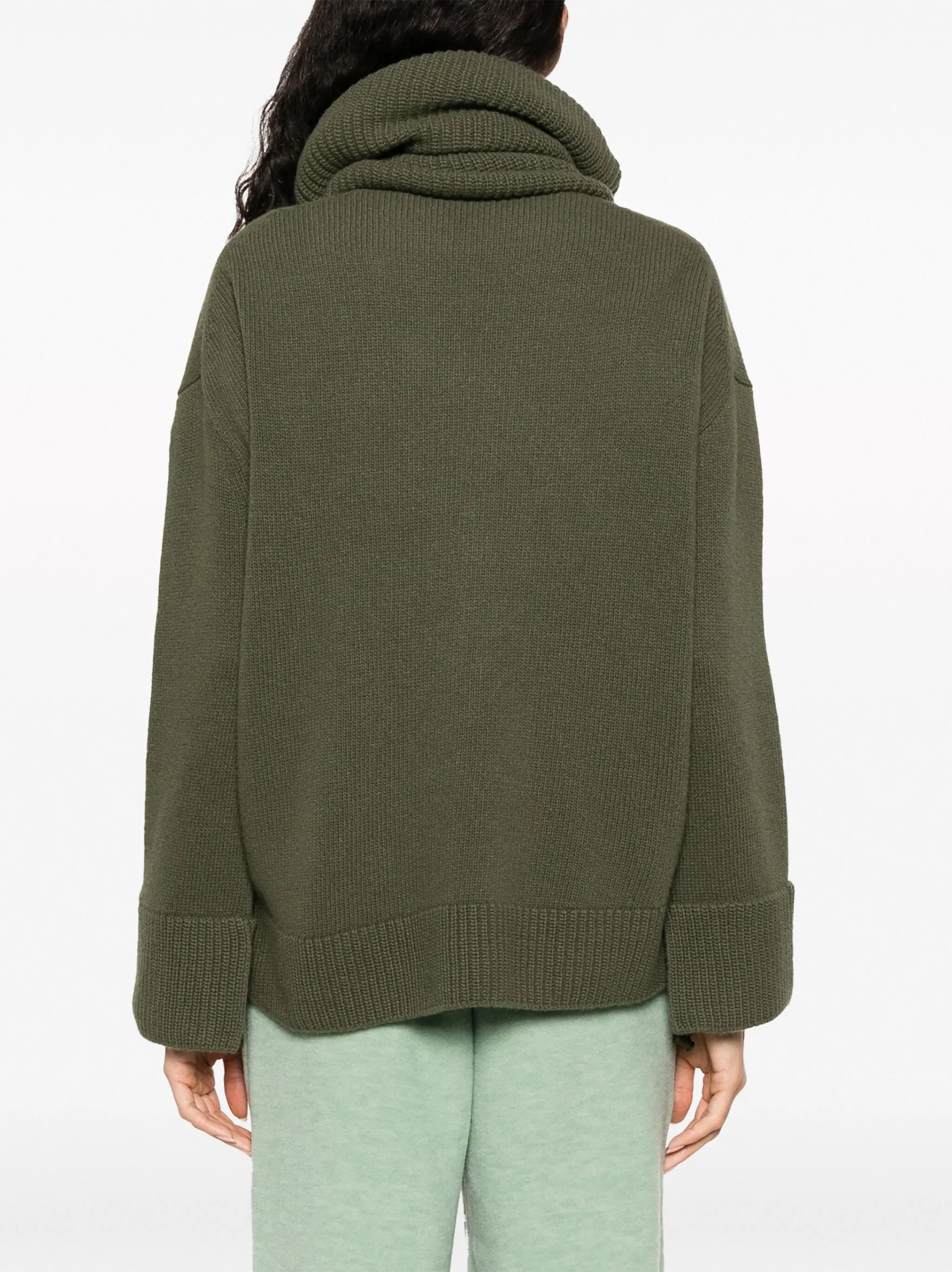 high-neck wool jumper