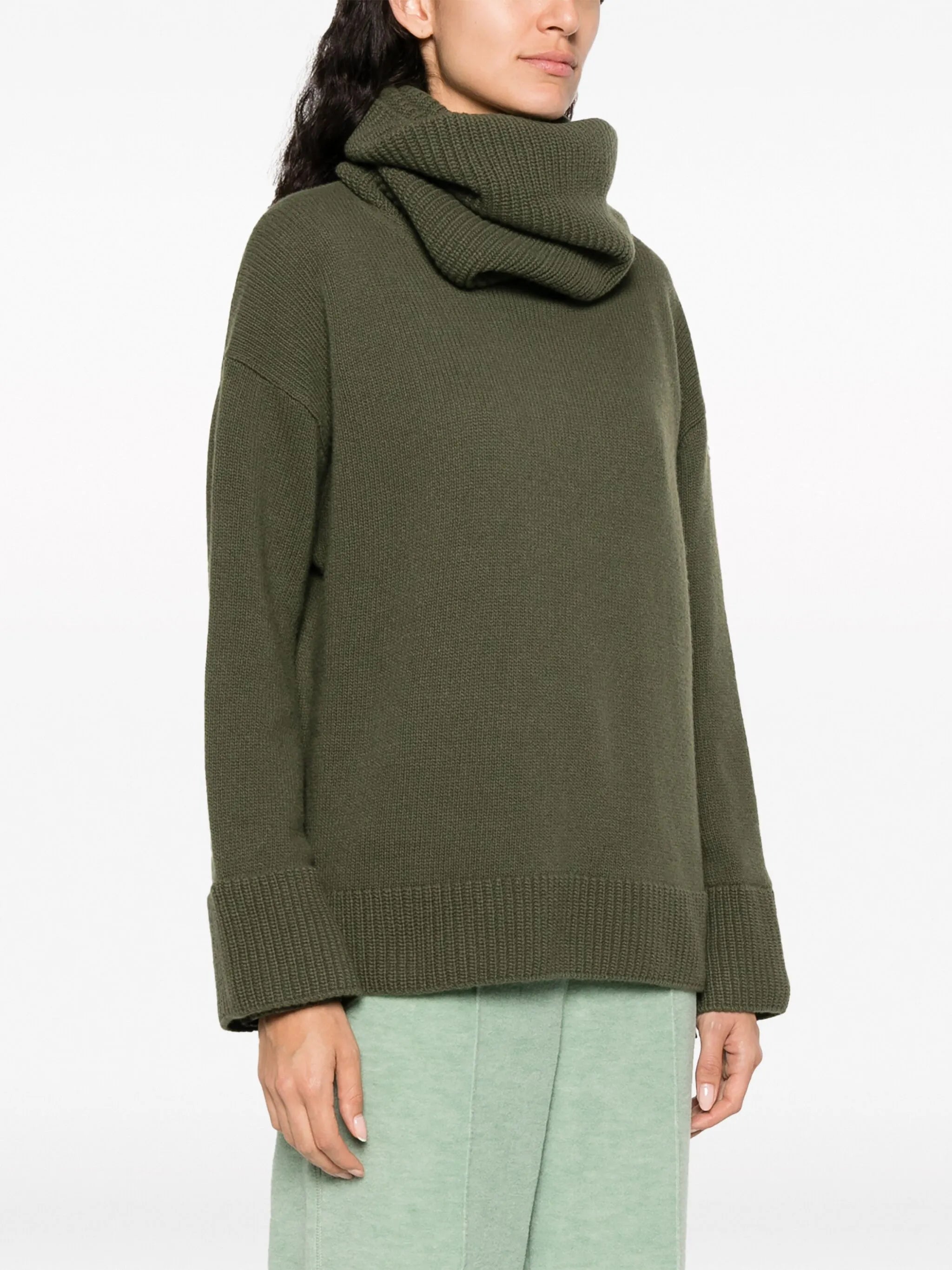 high-neck wool jumper