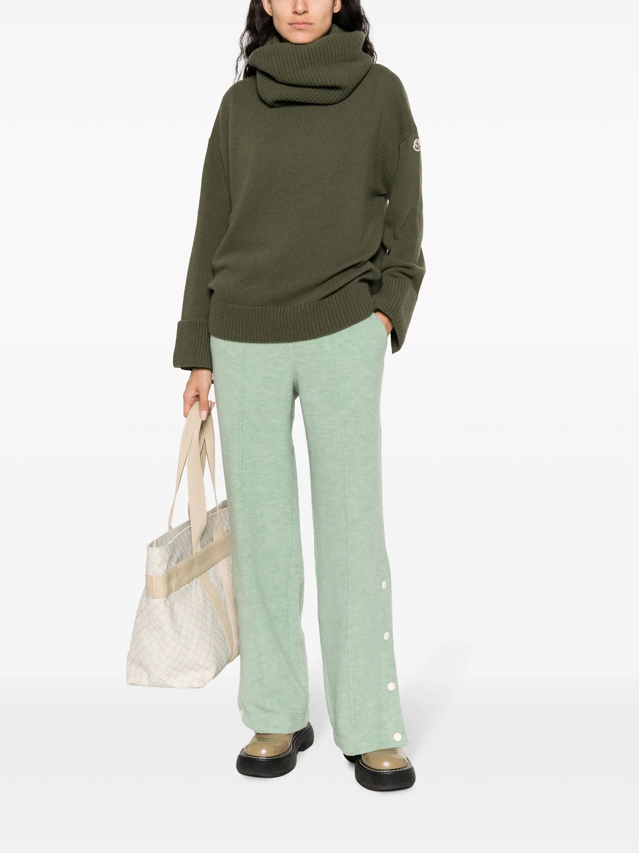 high-neck wool jumper