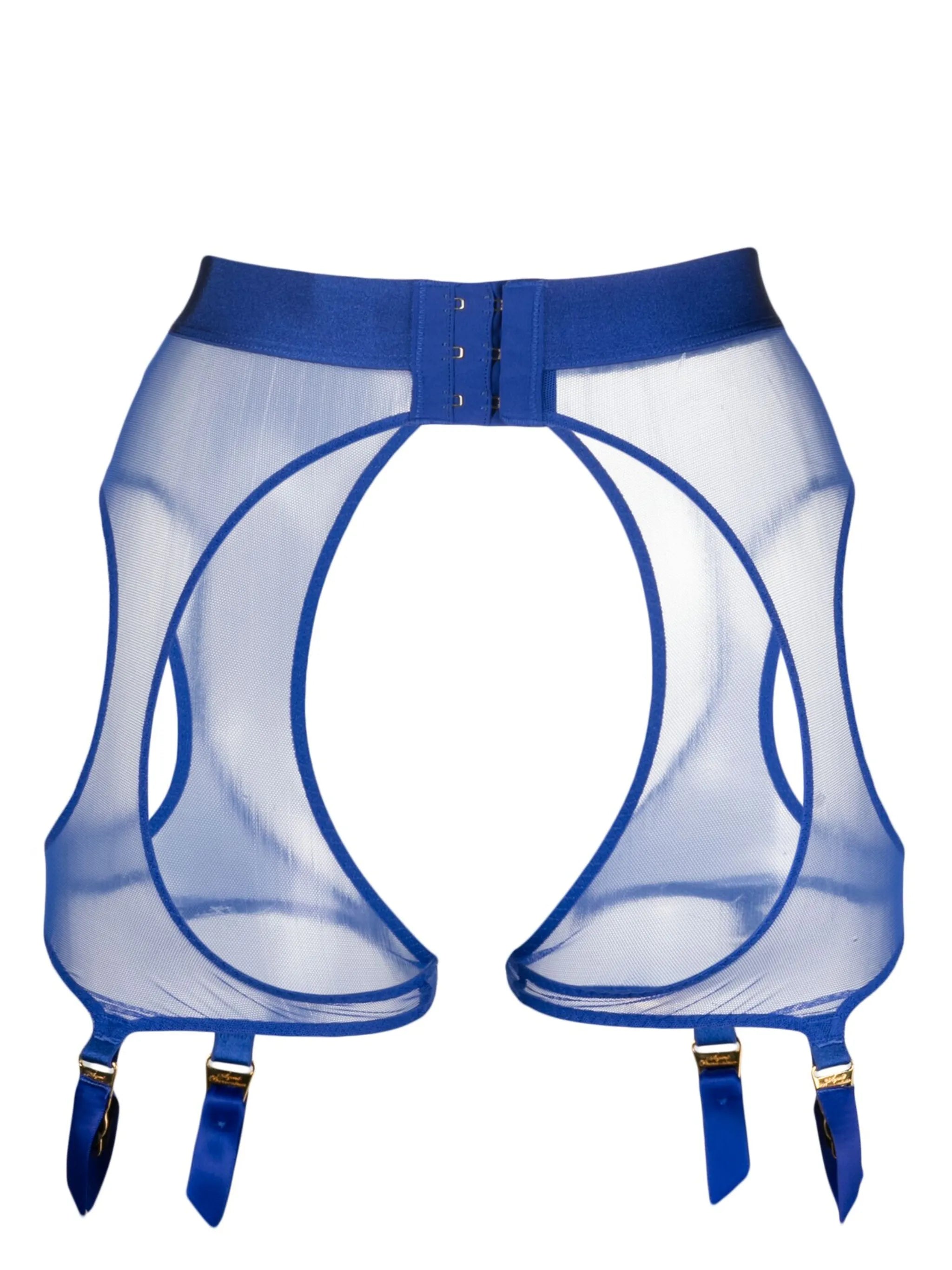 Caity satin-trim tulle suspender