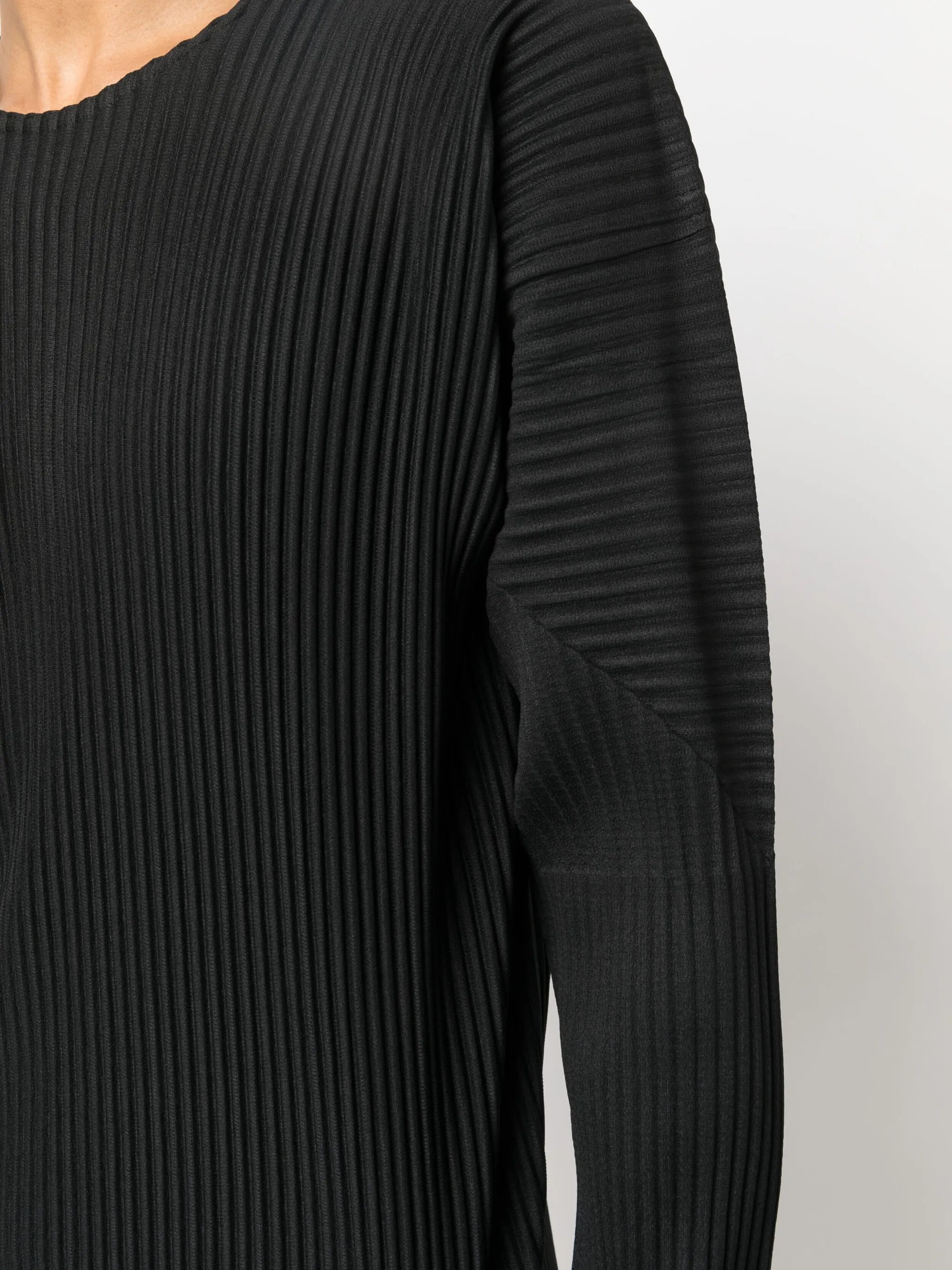 plissé long-sleeve T-shirt