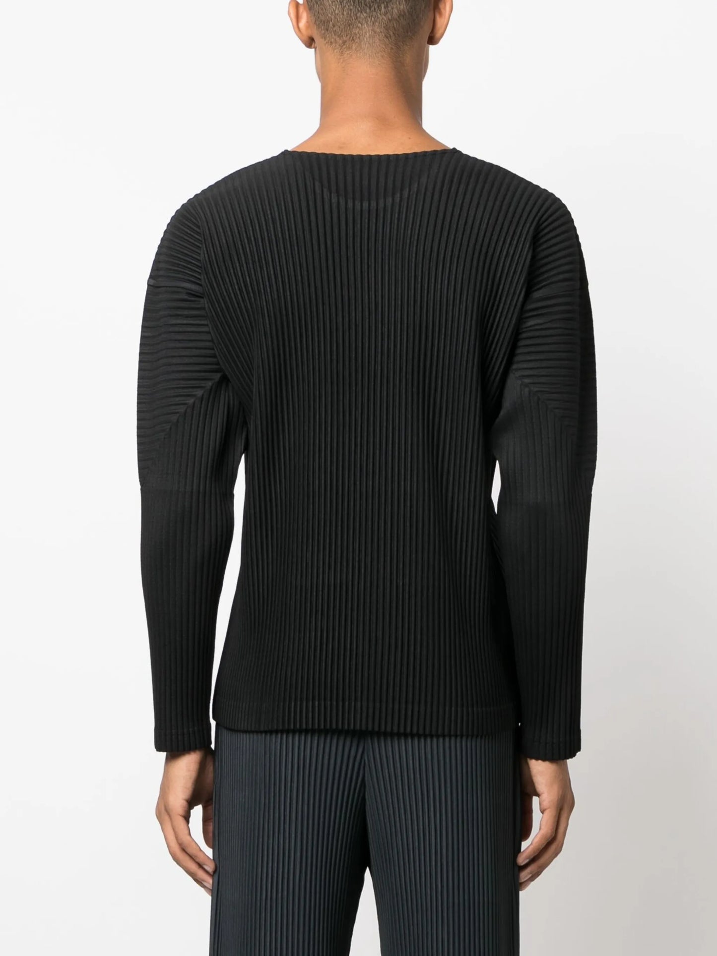 plissé long-sleeve T-shirt