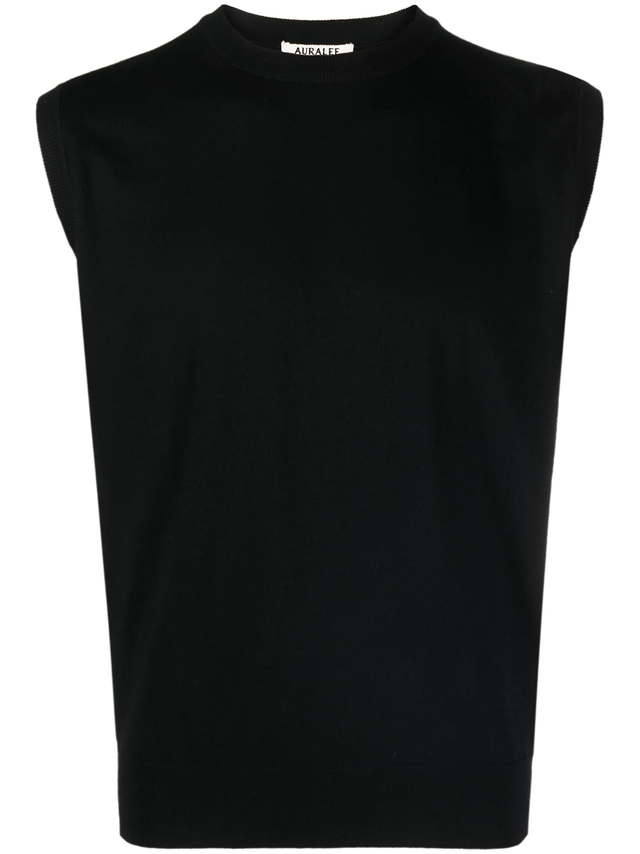fine-knit wool vest