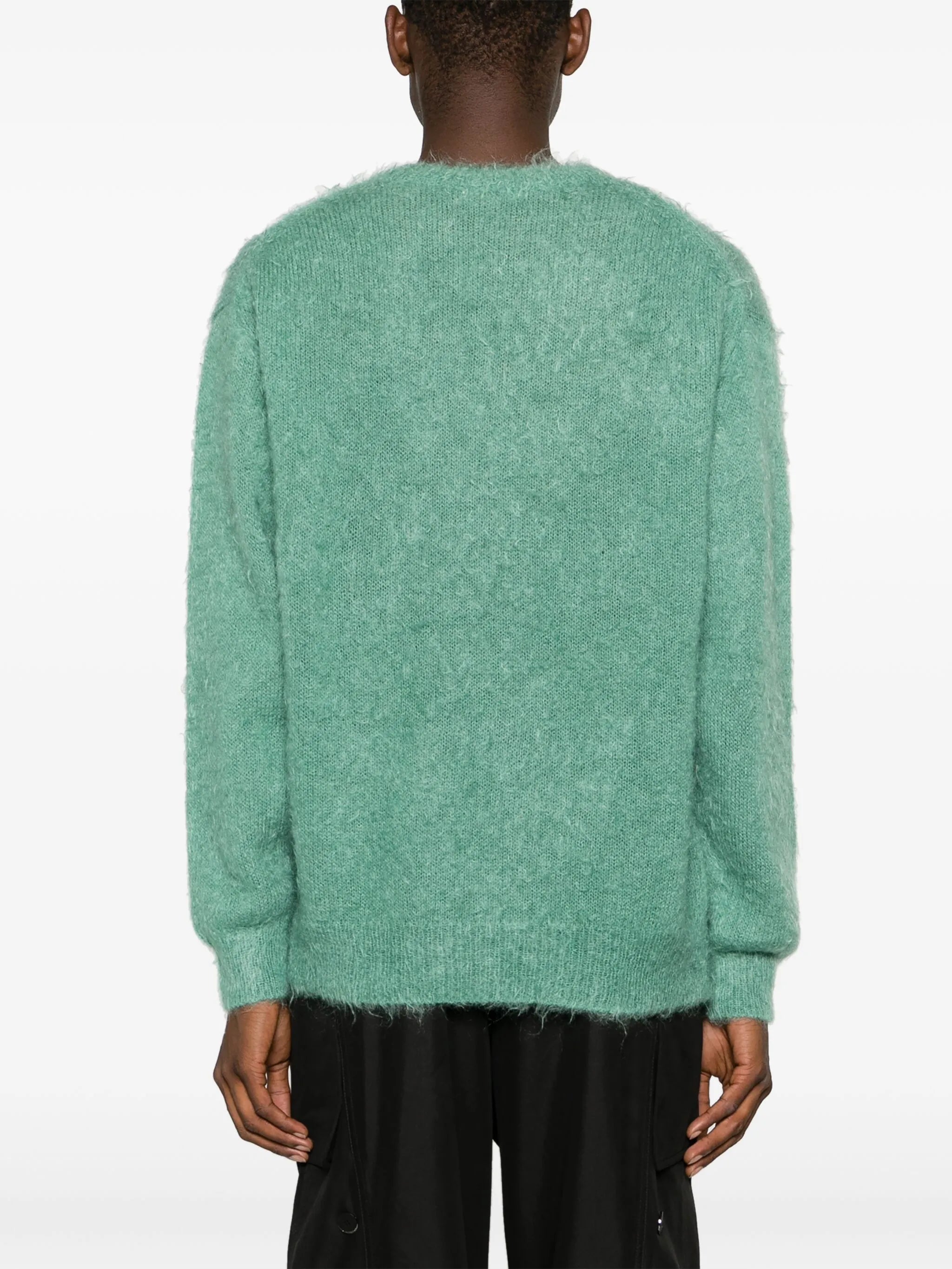brushed crew-neck sweatshirt