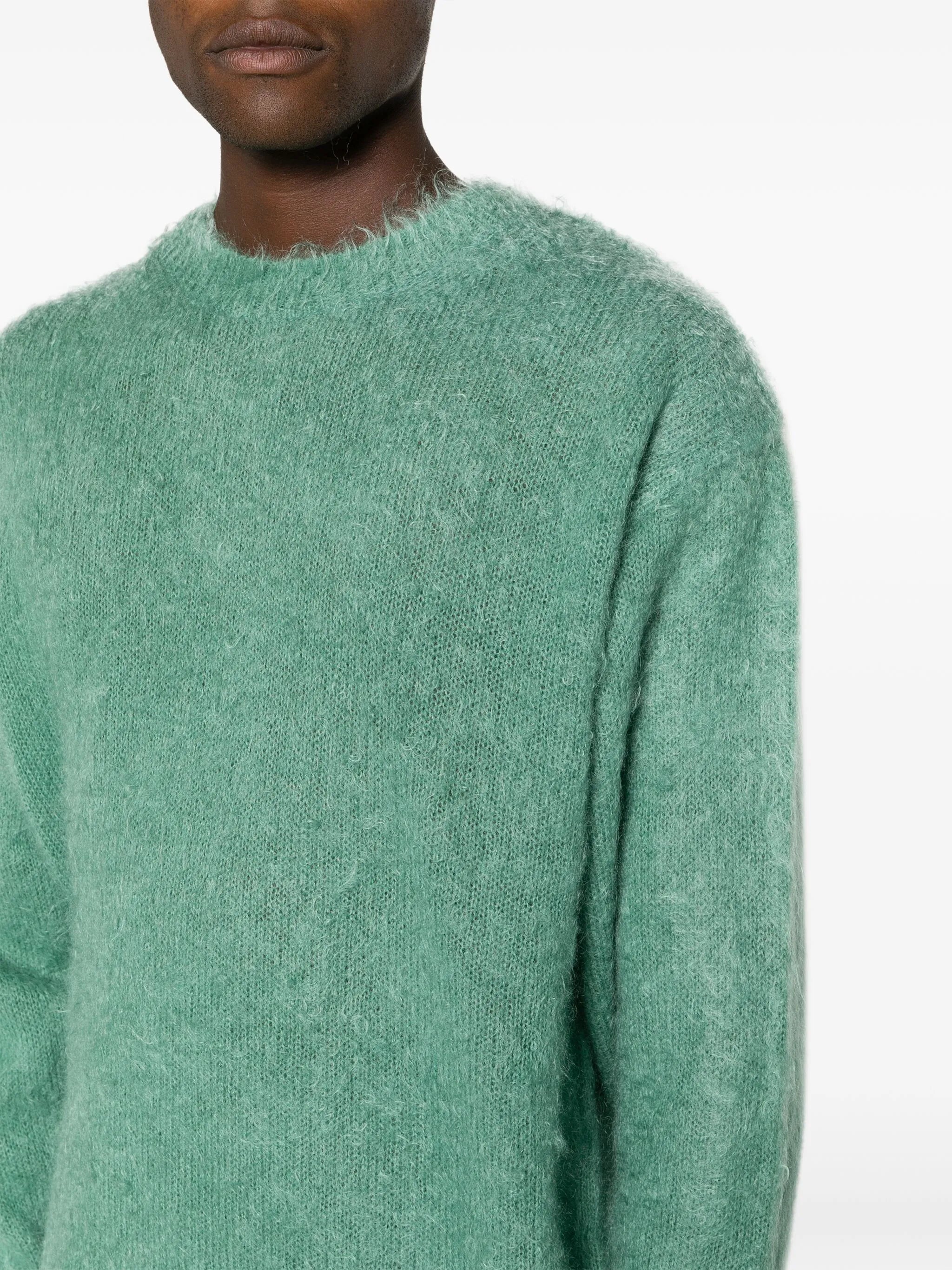 brushed crew-neck sweatshirt