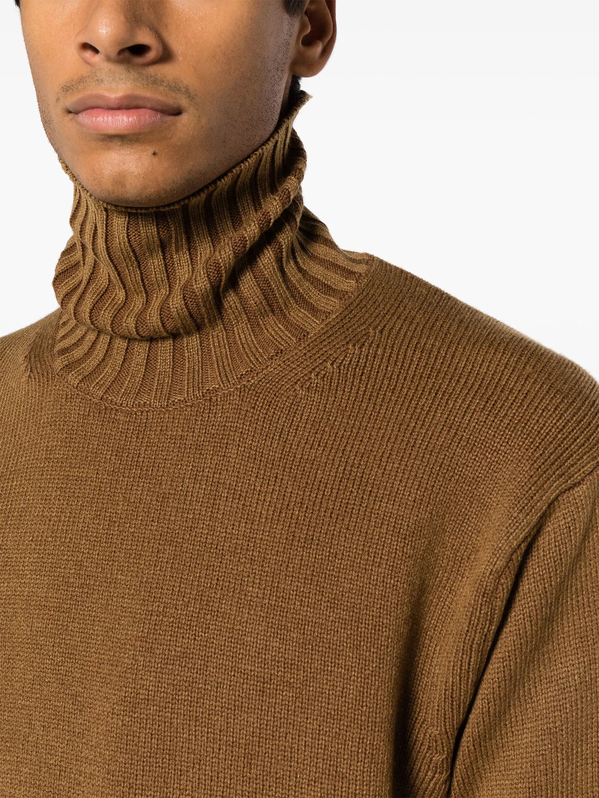 roll-neck wool jumper
