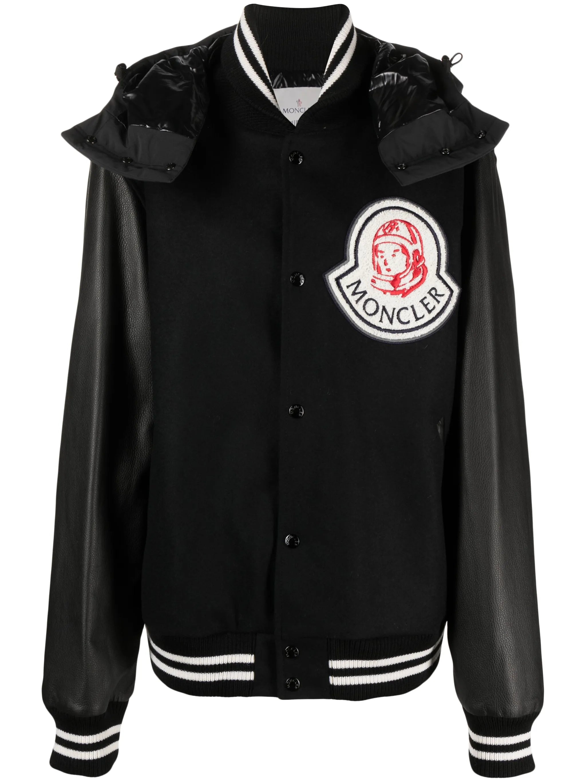 logo-patch down bomber jacket
