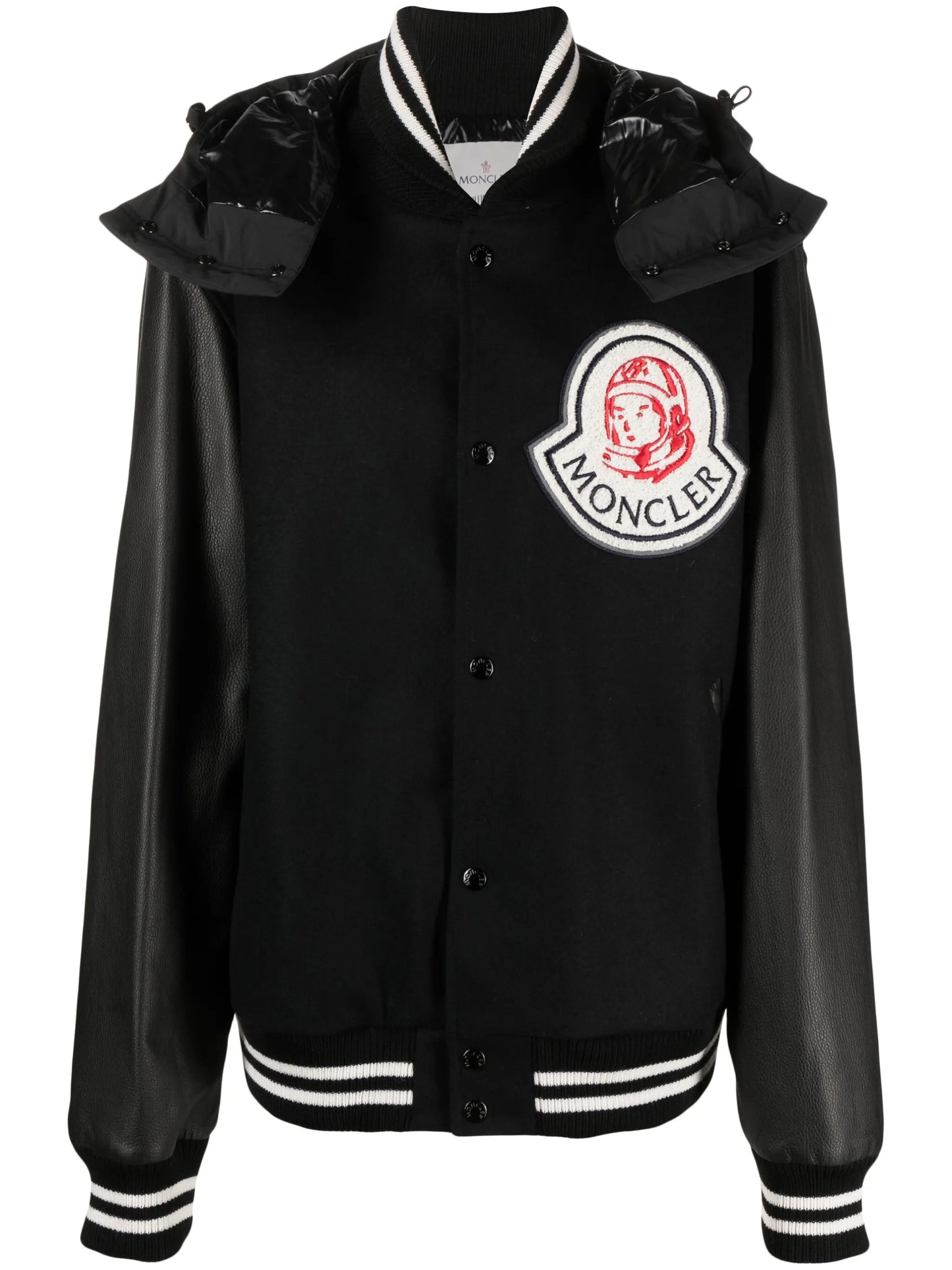 logo-patch down bomber jacket