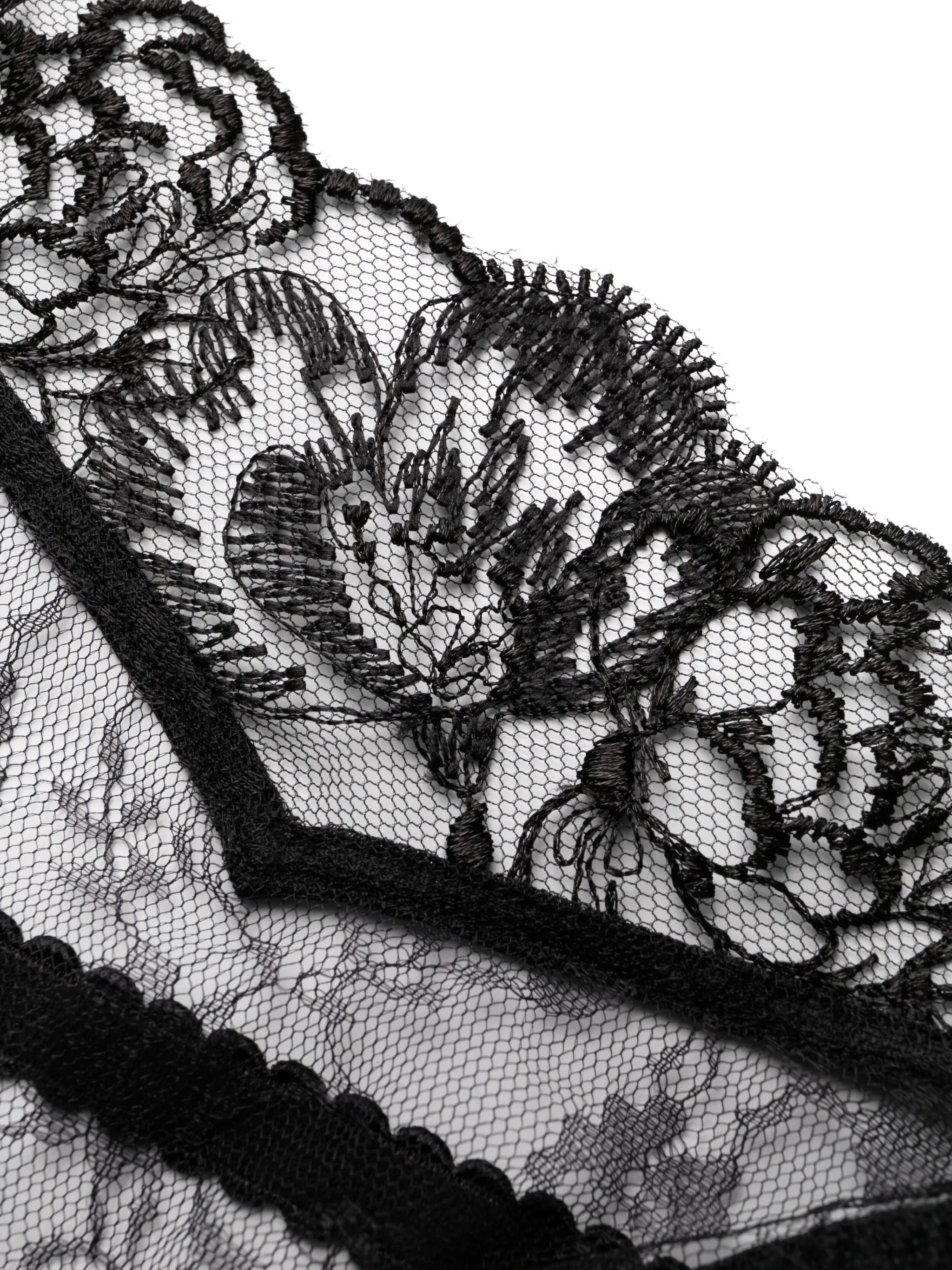 Edwina Trixie floral-lace sheer thong