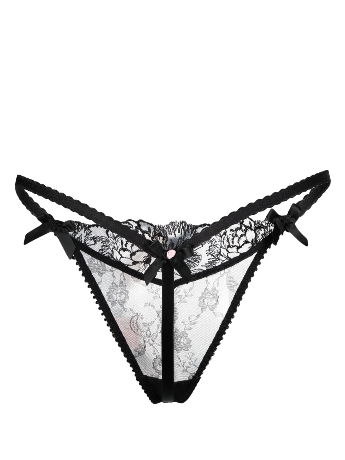 Edwina Trixie floral-lace sheer thong