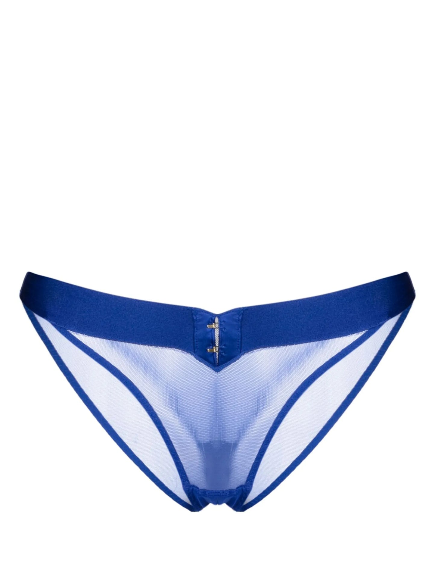 Caity satin-trim tulle thong