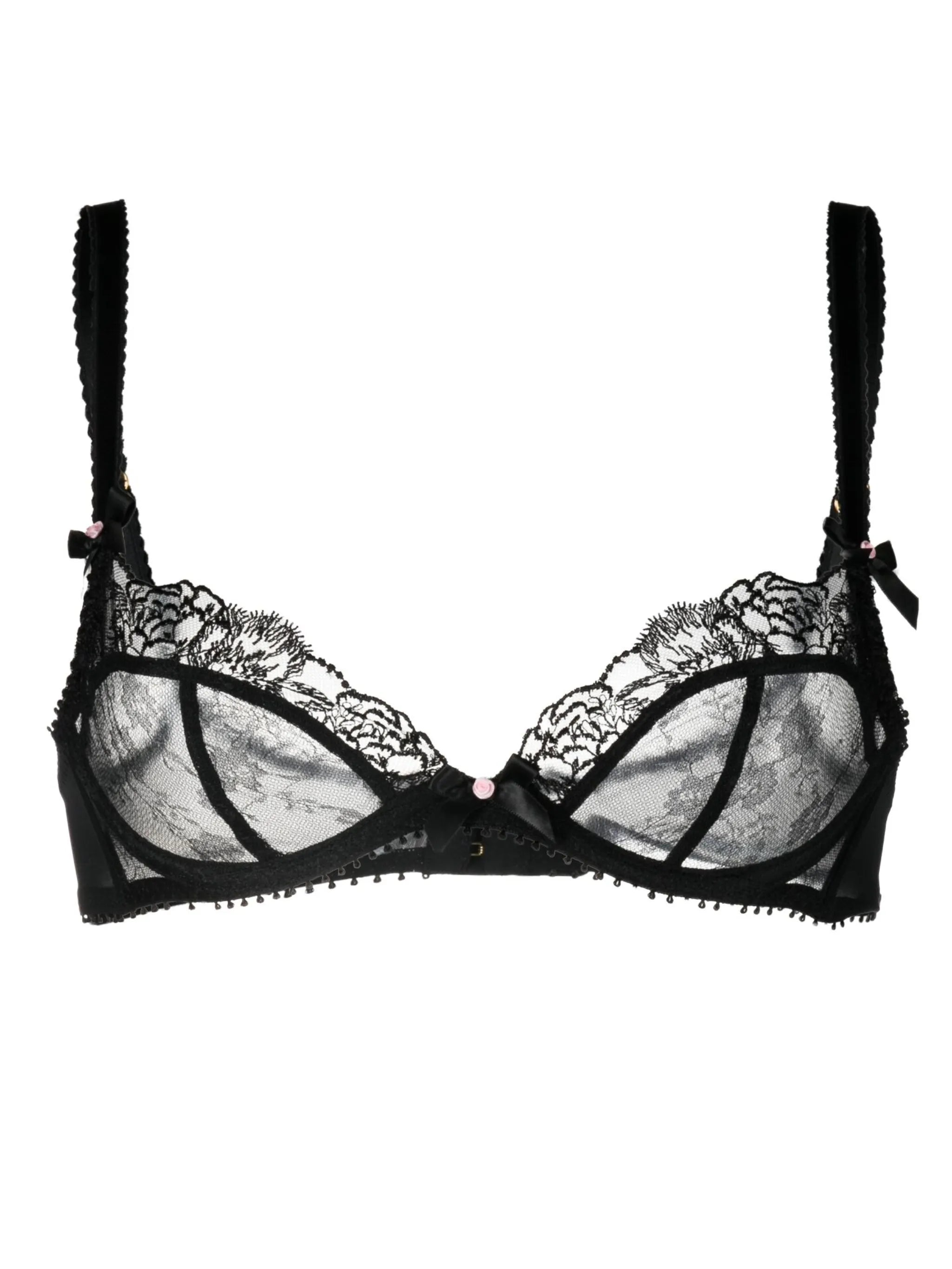 Edwina floral-lace tulle bra