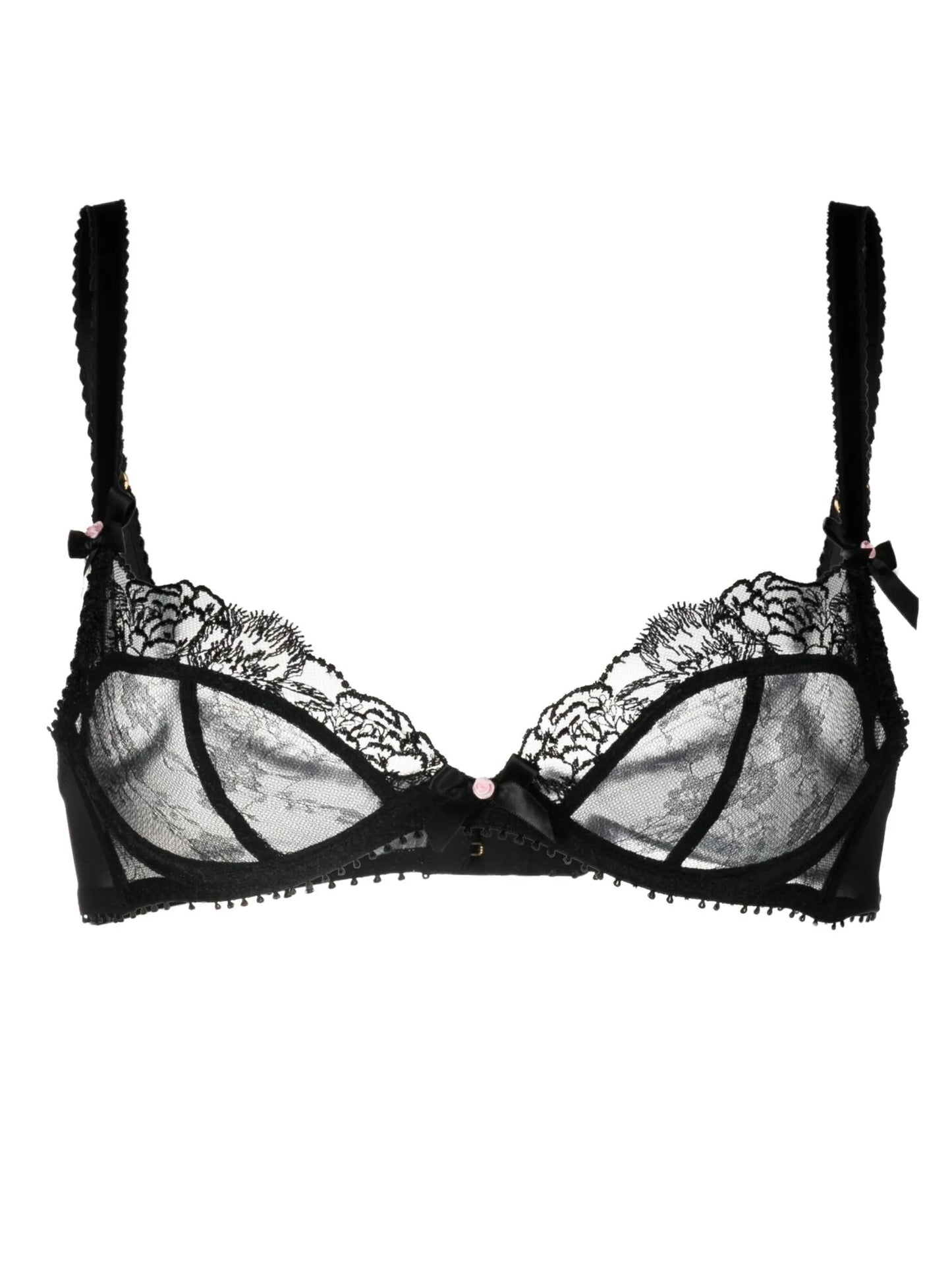 Edwina floral-lace tulle bra