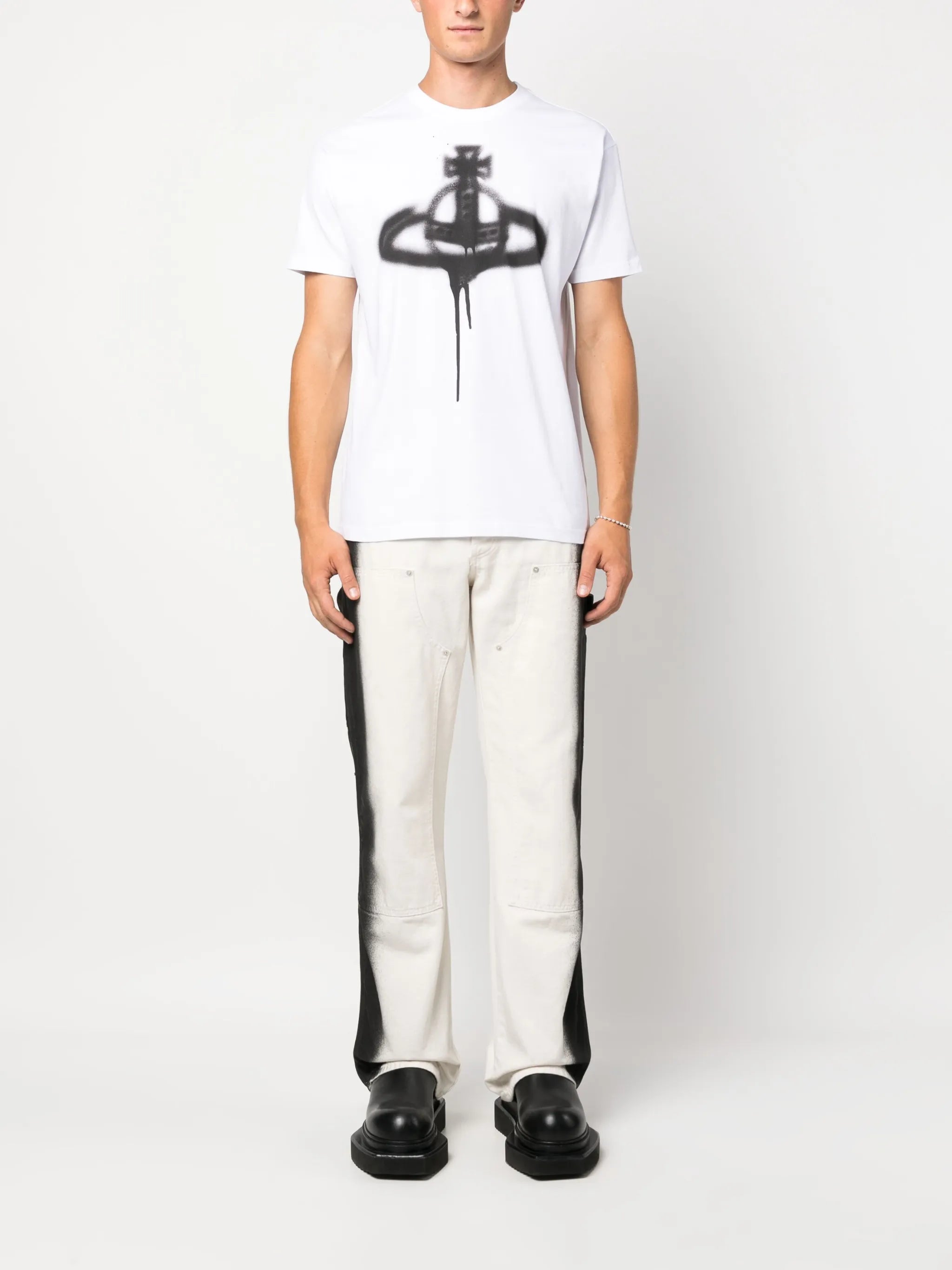 Orb spray-print T-shirt