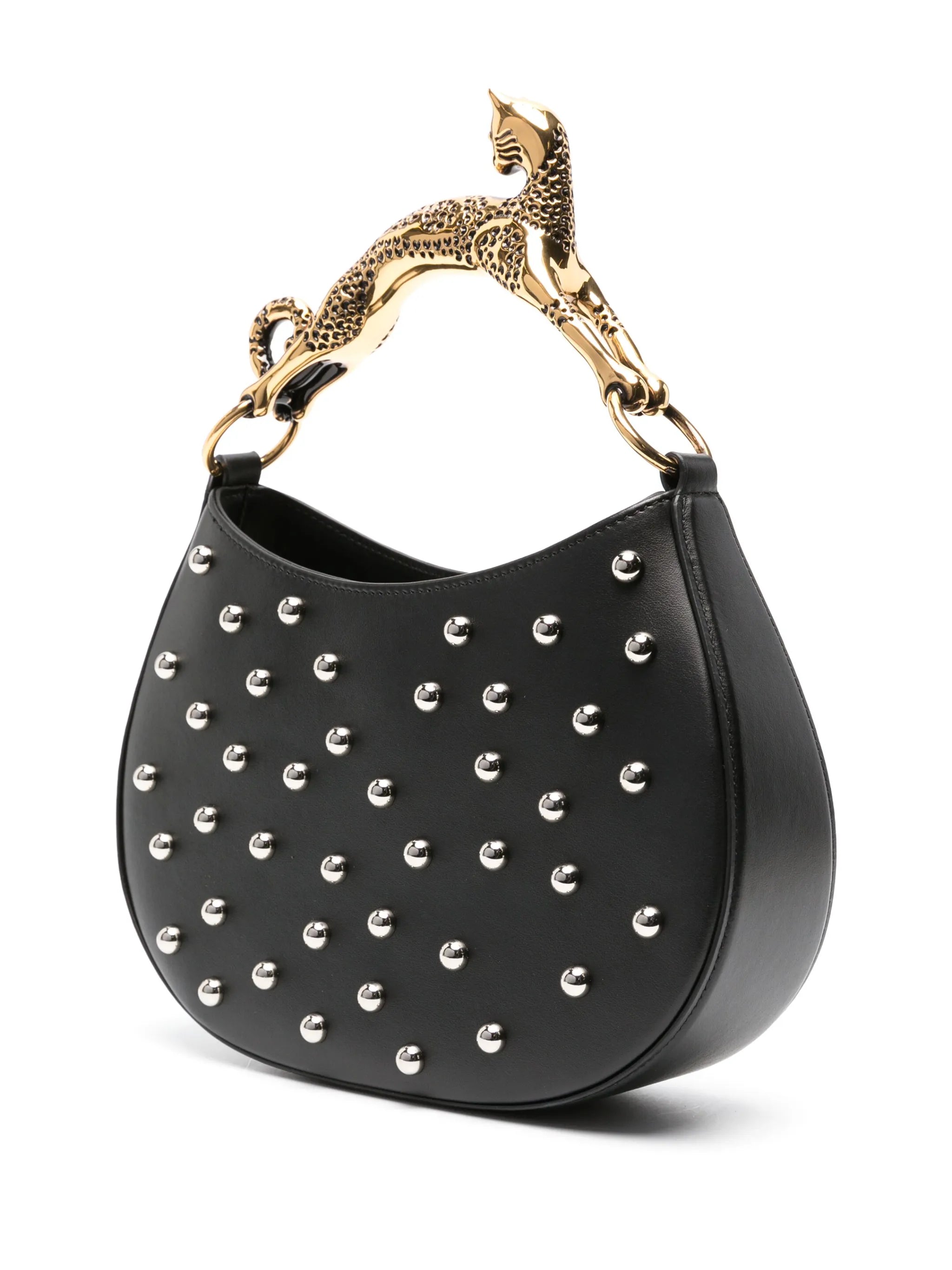 medium Cat-handle stud-embellished tote bag