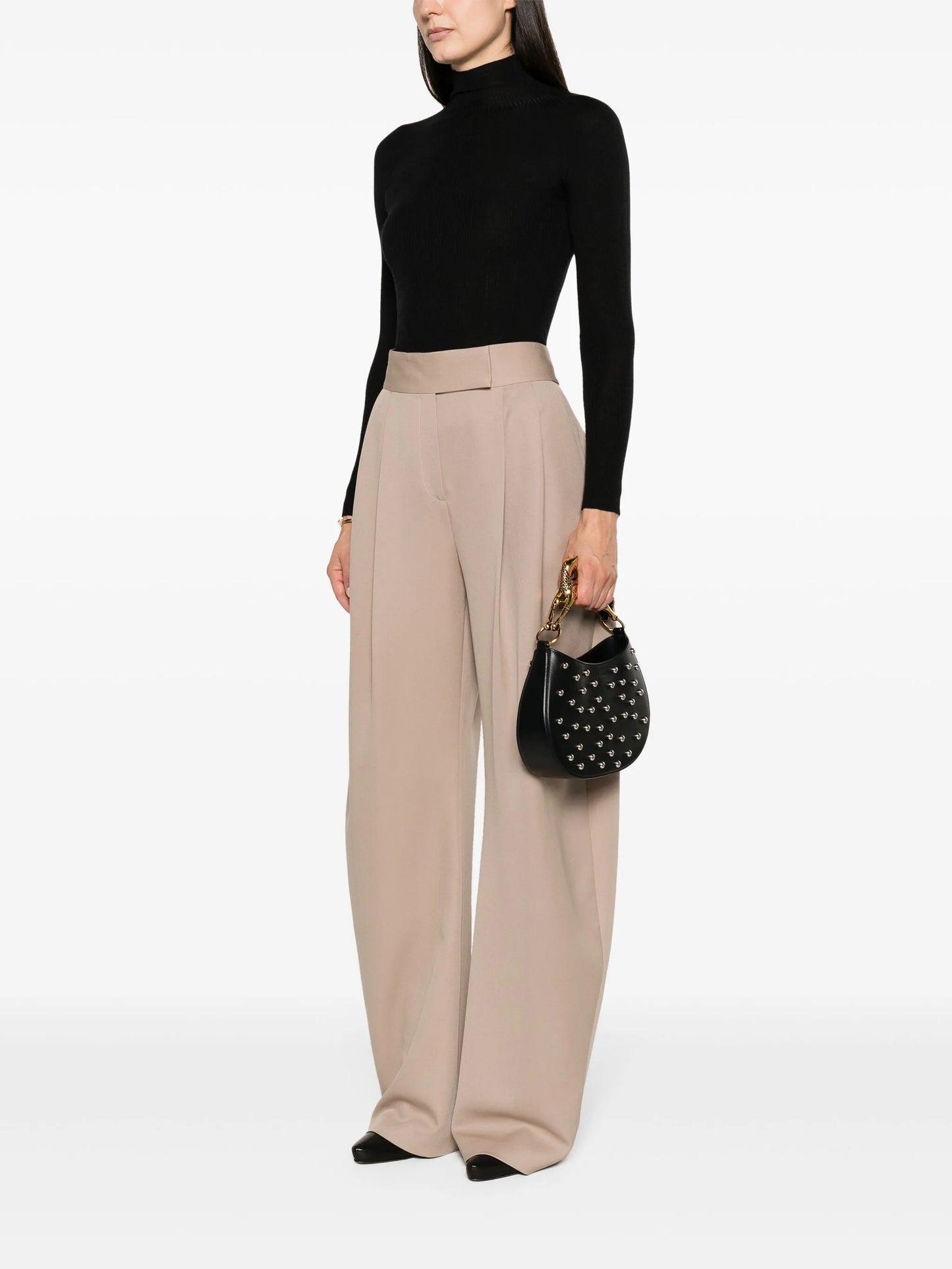 medium Cat-handle stud-embellished tote bag