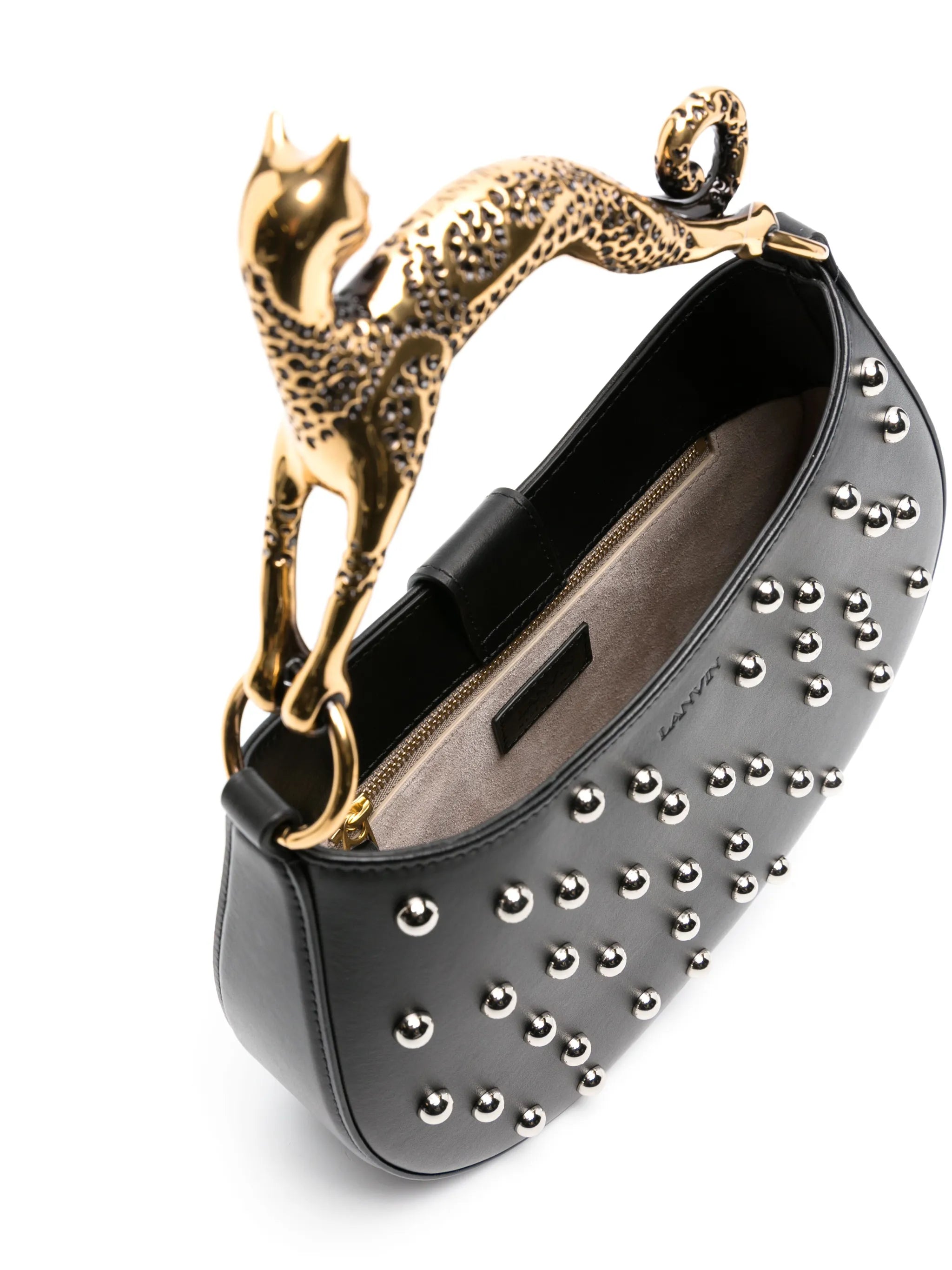 medium Cat-handle stud-embellished tote bag