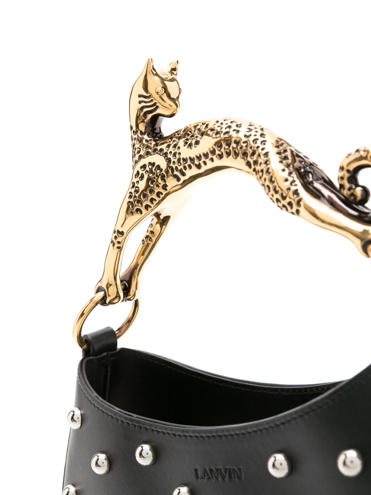 medium Cat-handle stud-embellished tote bag
