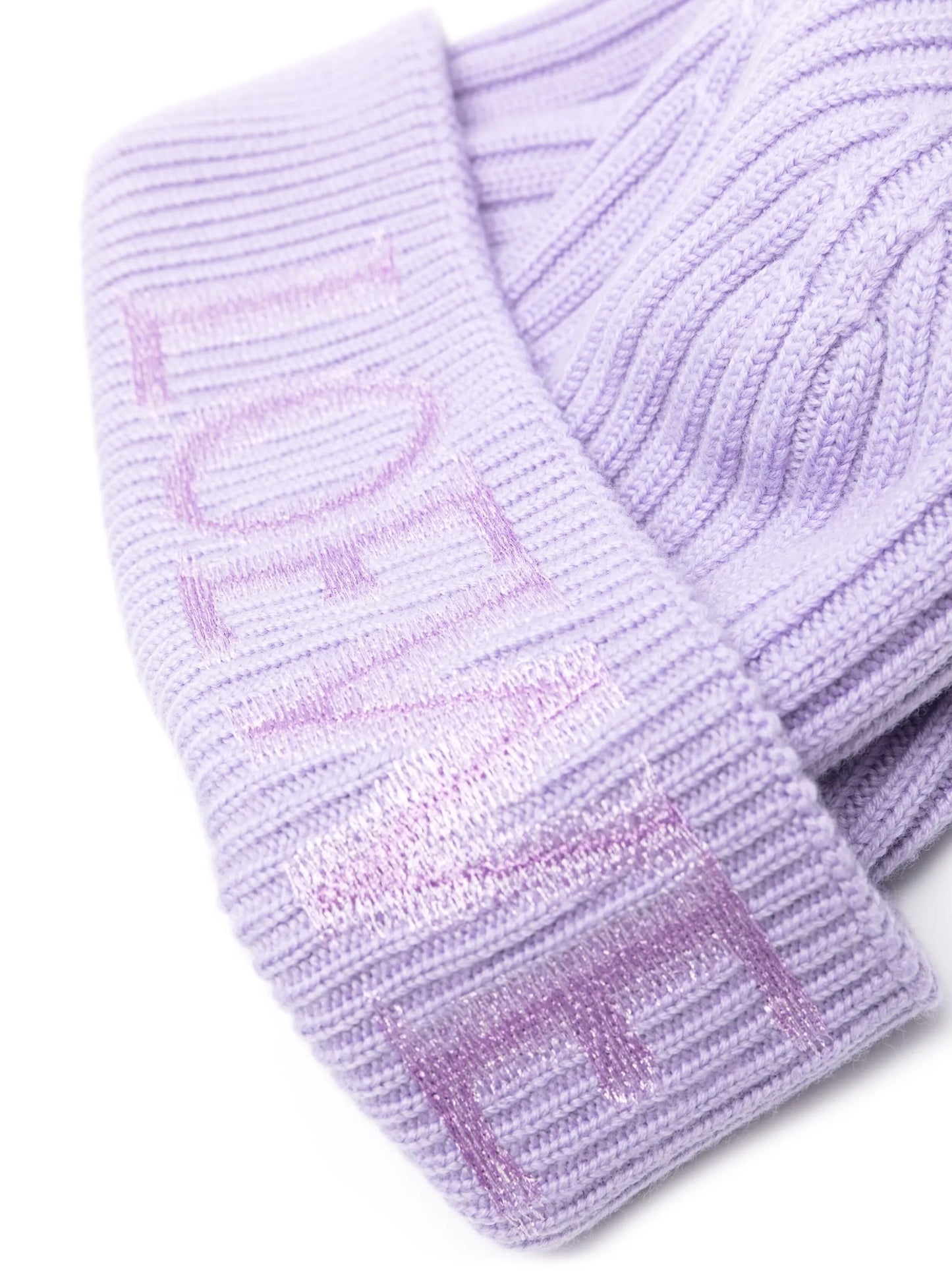logo-embroidered ribbed-knit beanie