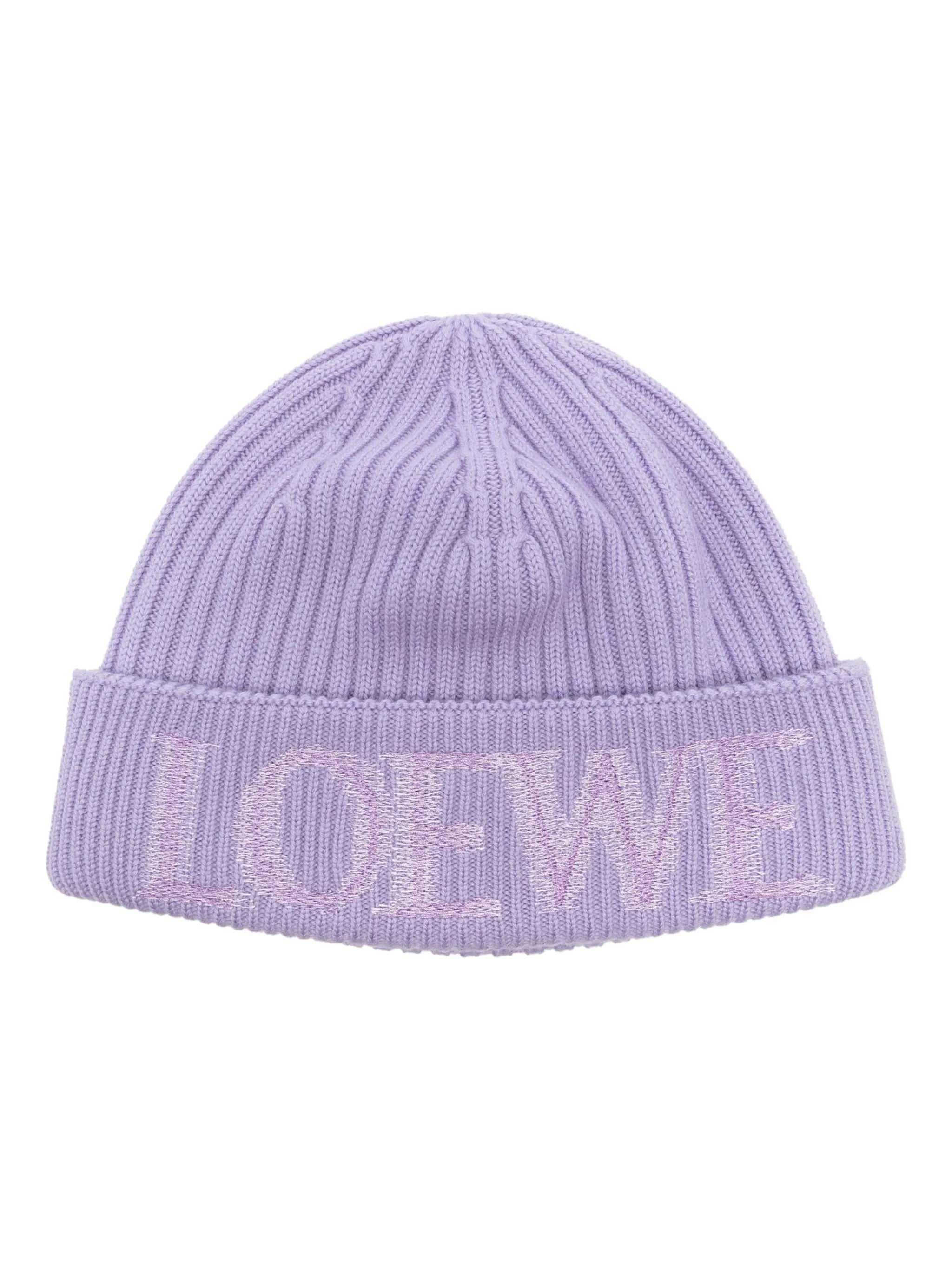 logo-embroidered ribbed-knit beanie
