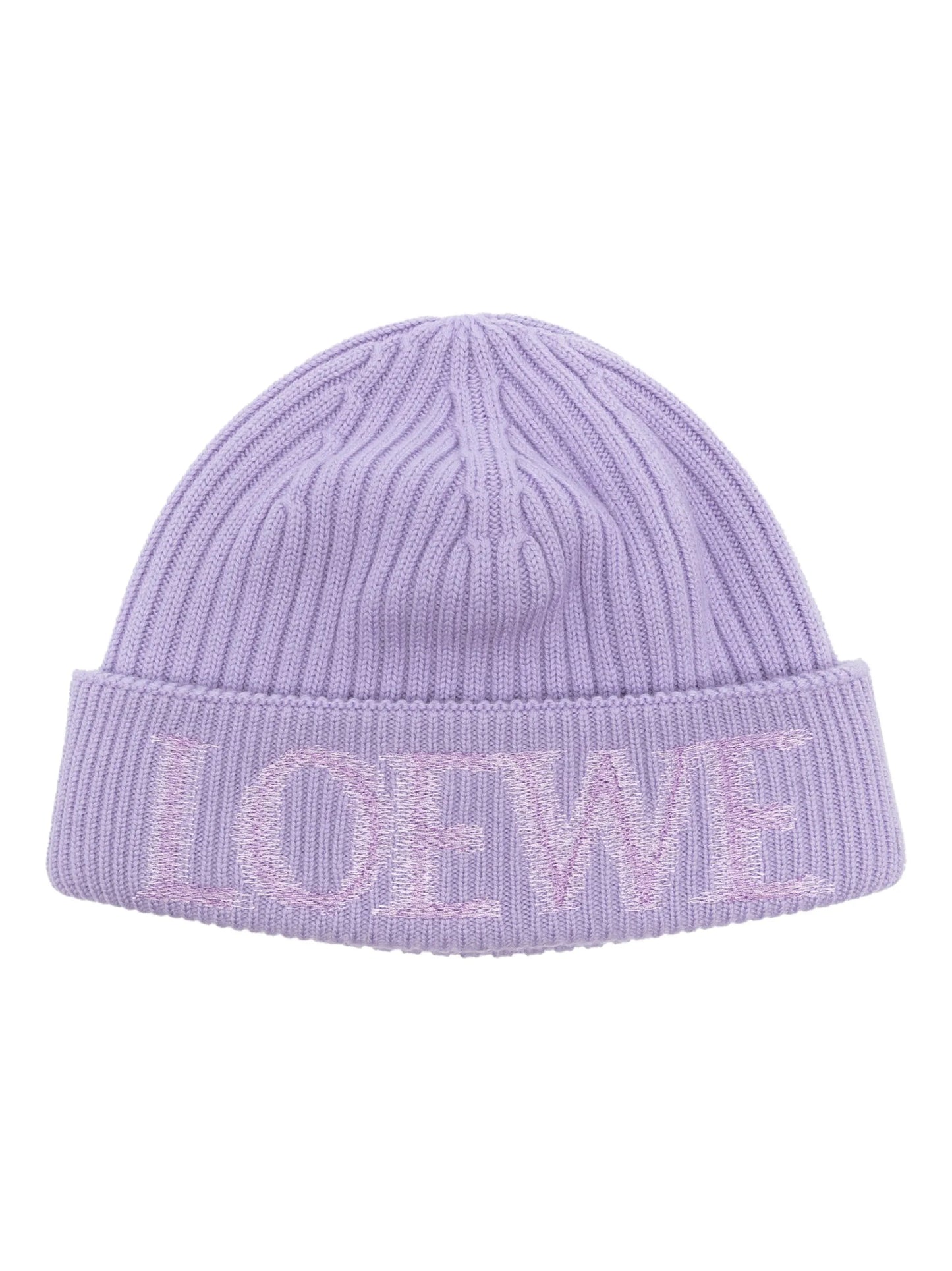 logo-embroidered ribbed-knit beanie