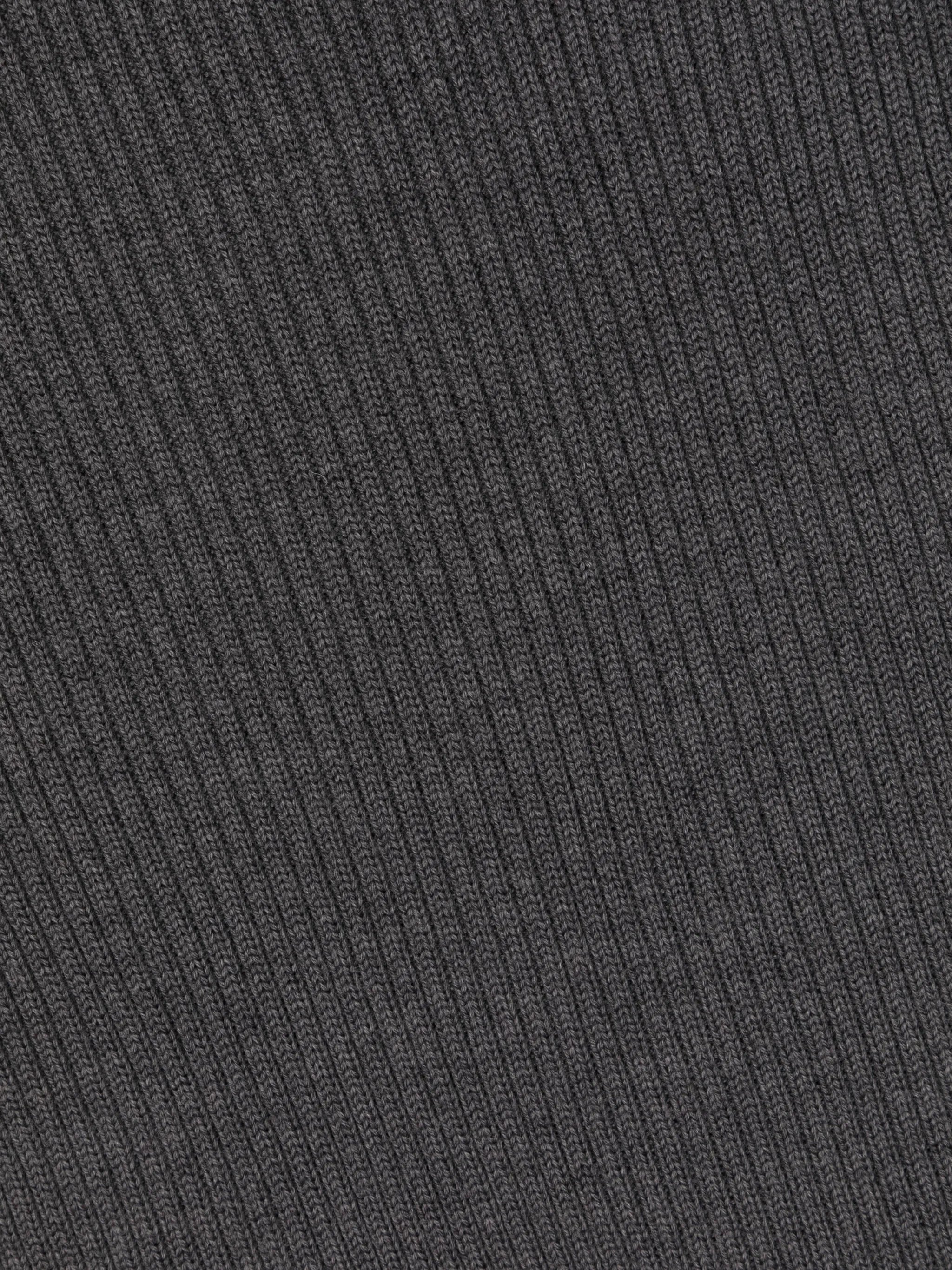 logo-embroidered ribbed-knit scarf