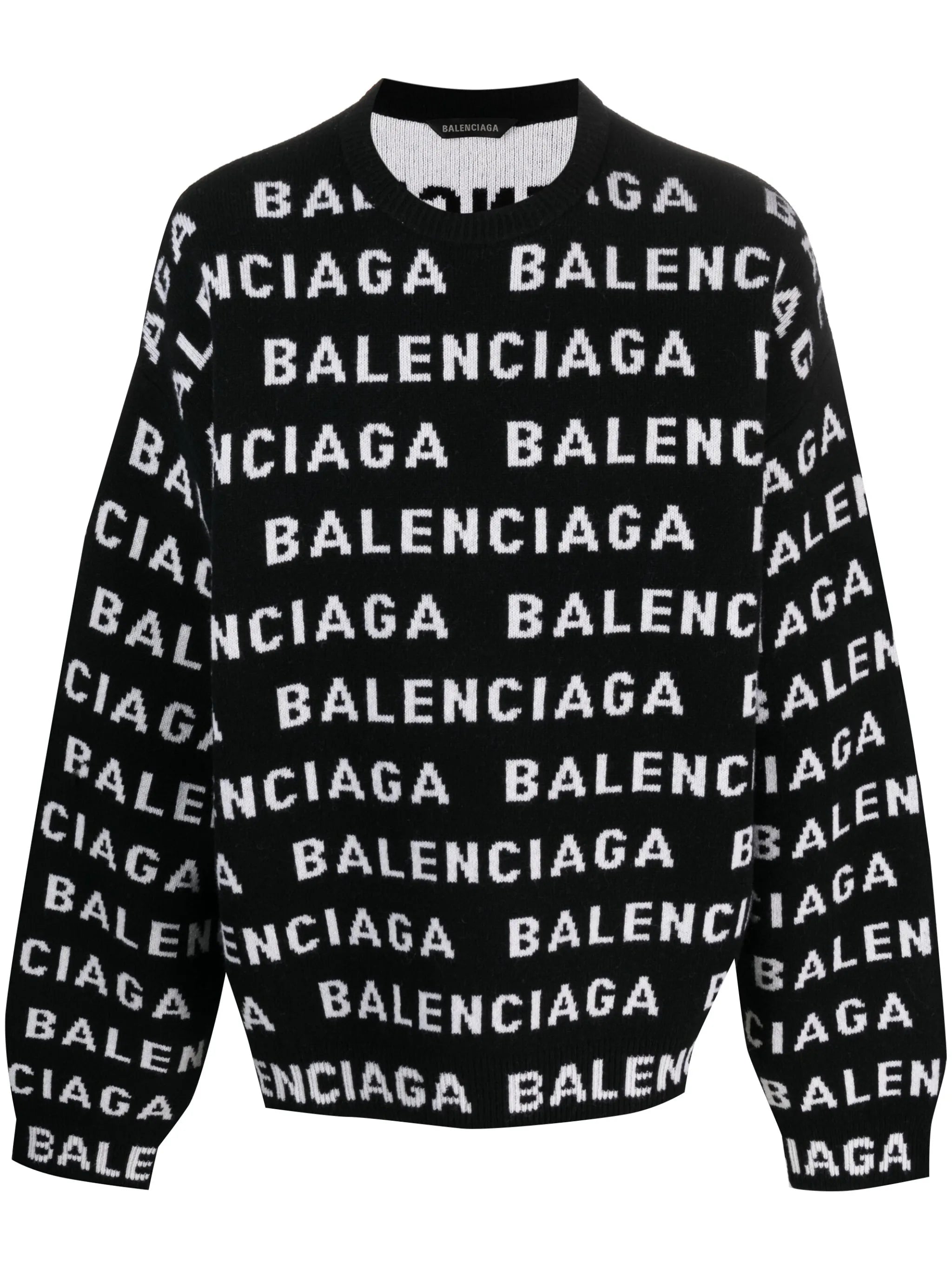 intarsia-knit logo jumper